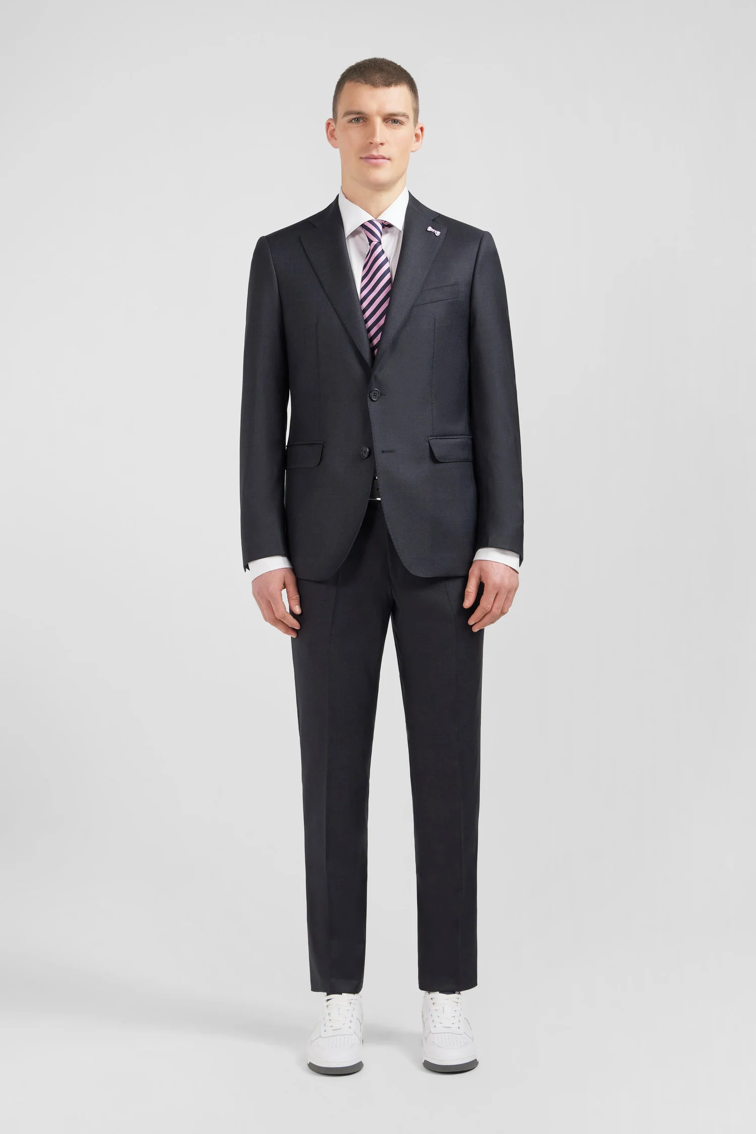 Costume regular en laine gris foncé - Image 2