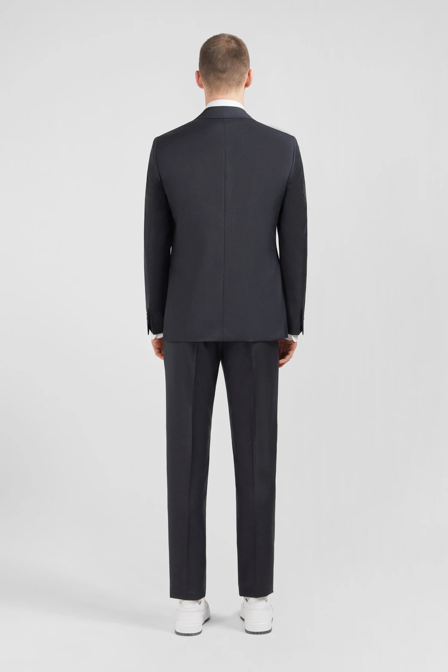 Costume regular en laine gris foncé - Image 4