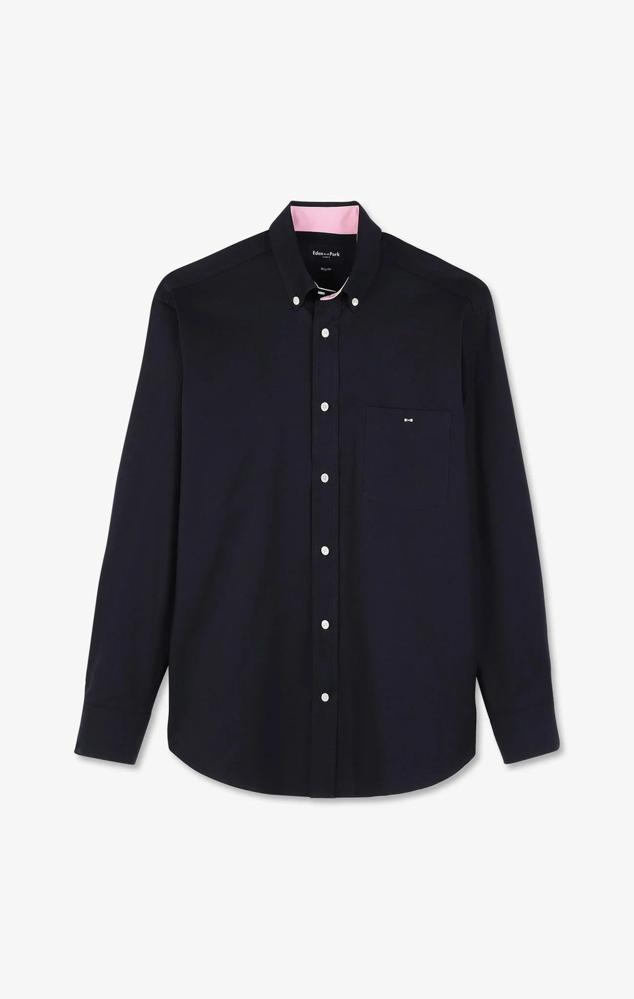 Chemise bleu foncé en twill de coton - Image 2