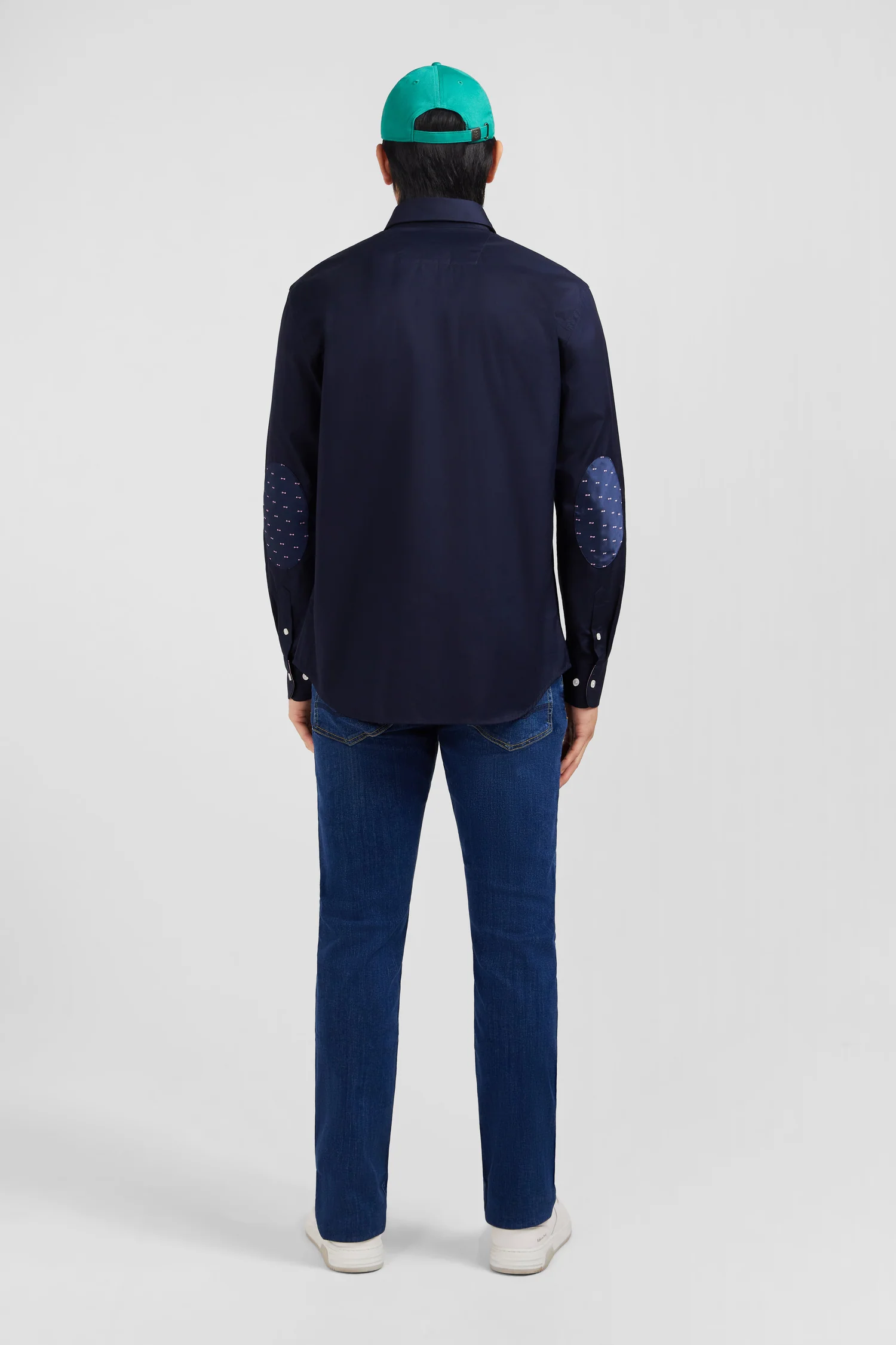 Chemise bleu foncé en twill de coton - Image 6