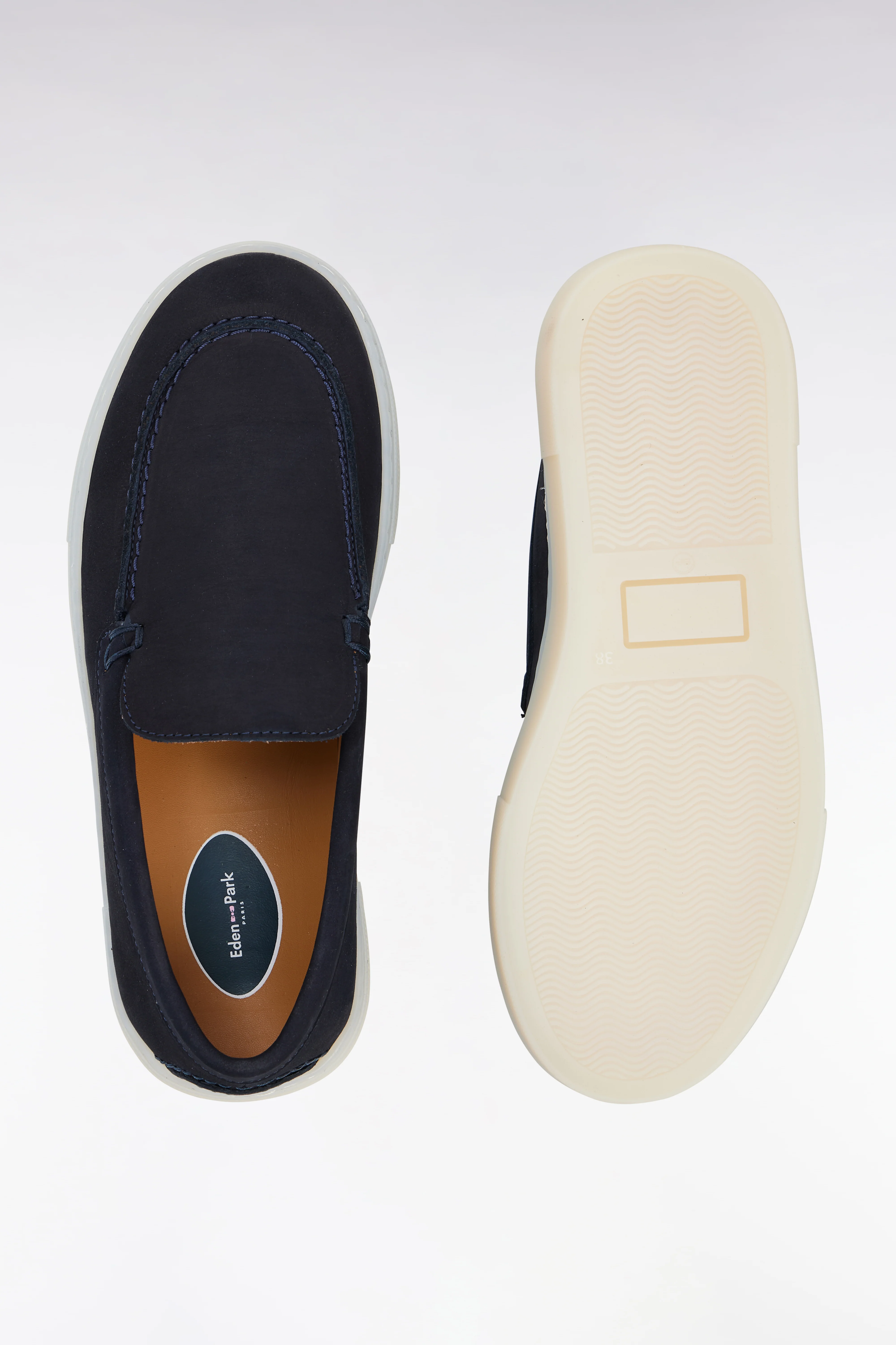 Baskets slip-on en nubuck marine - Image 3