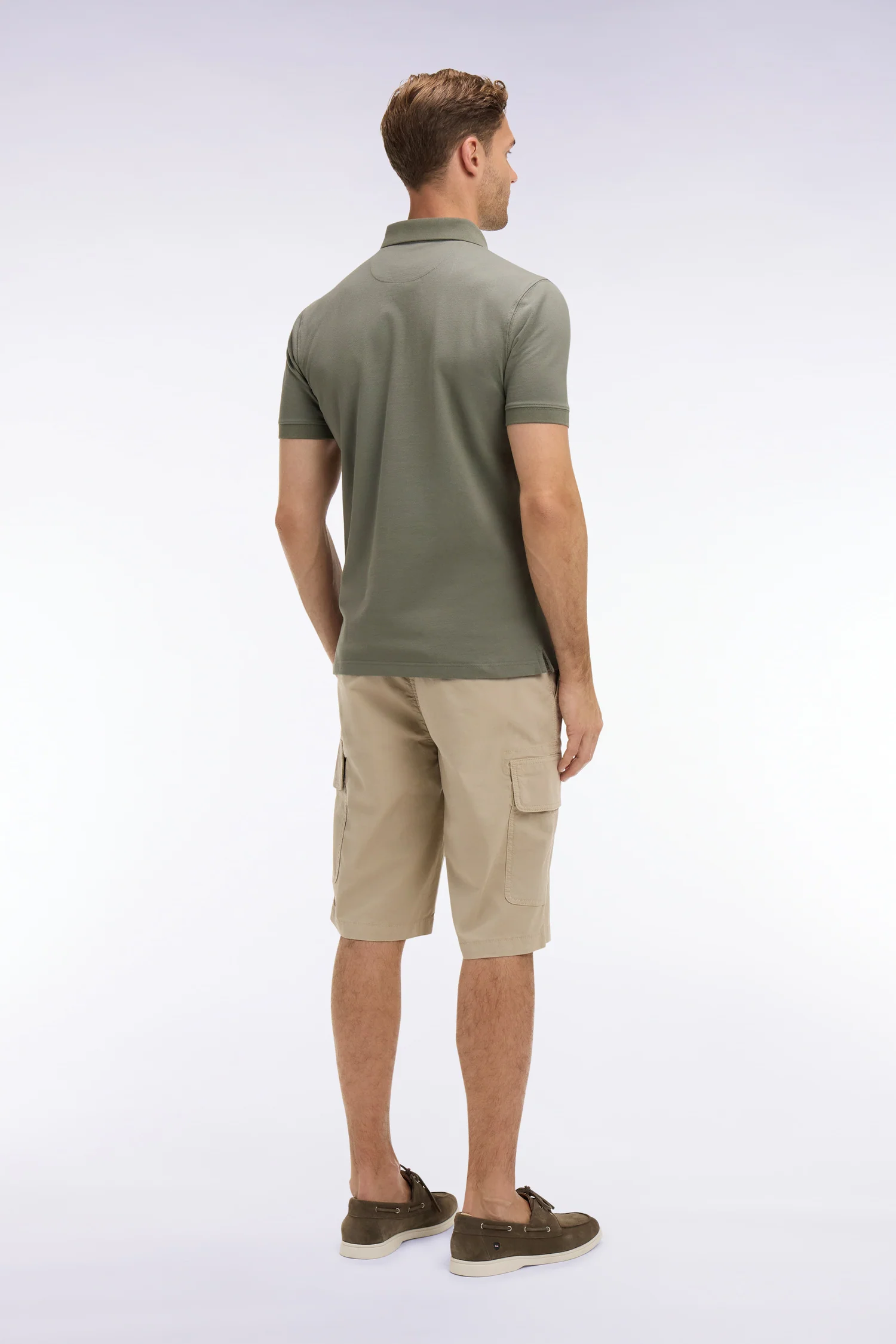 Bermuda cargo en coton beige - Image 5