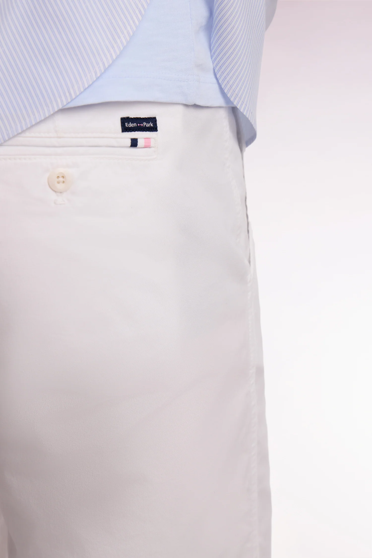 Bermuda chino en gabardine stretch blanc - Image 4