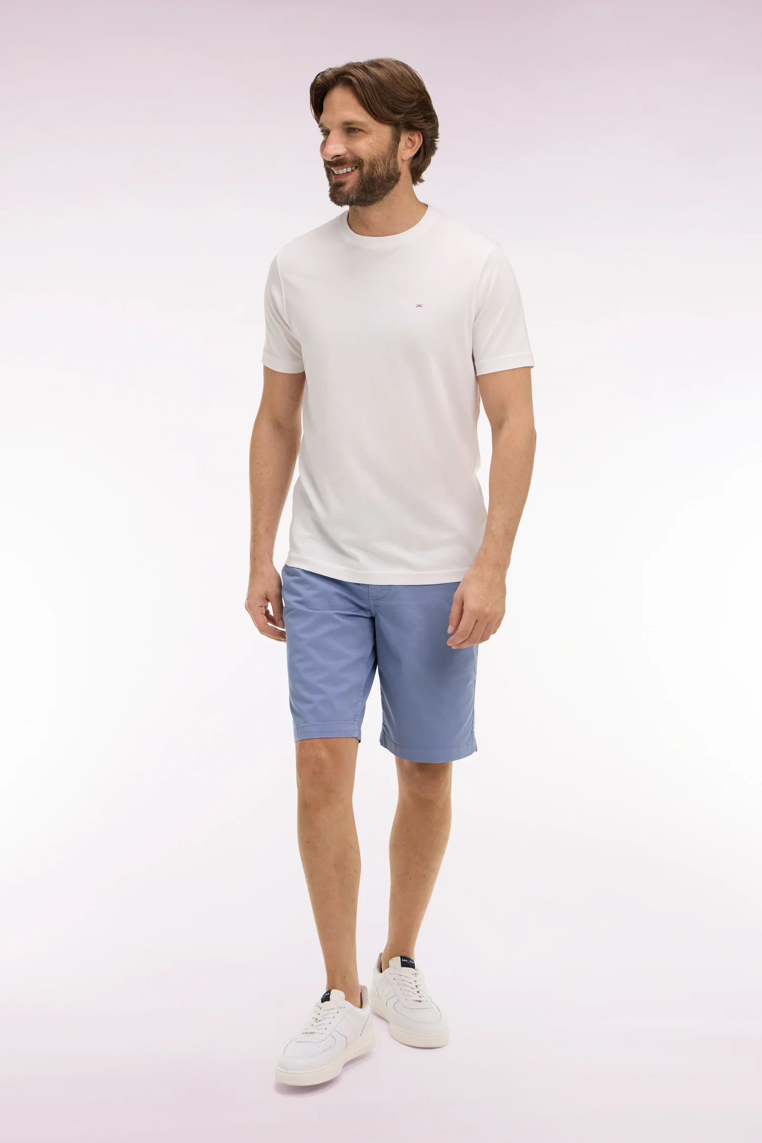 Bermuda chino en gabardine stretch bleu - Image 3