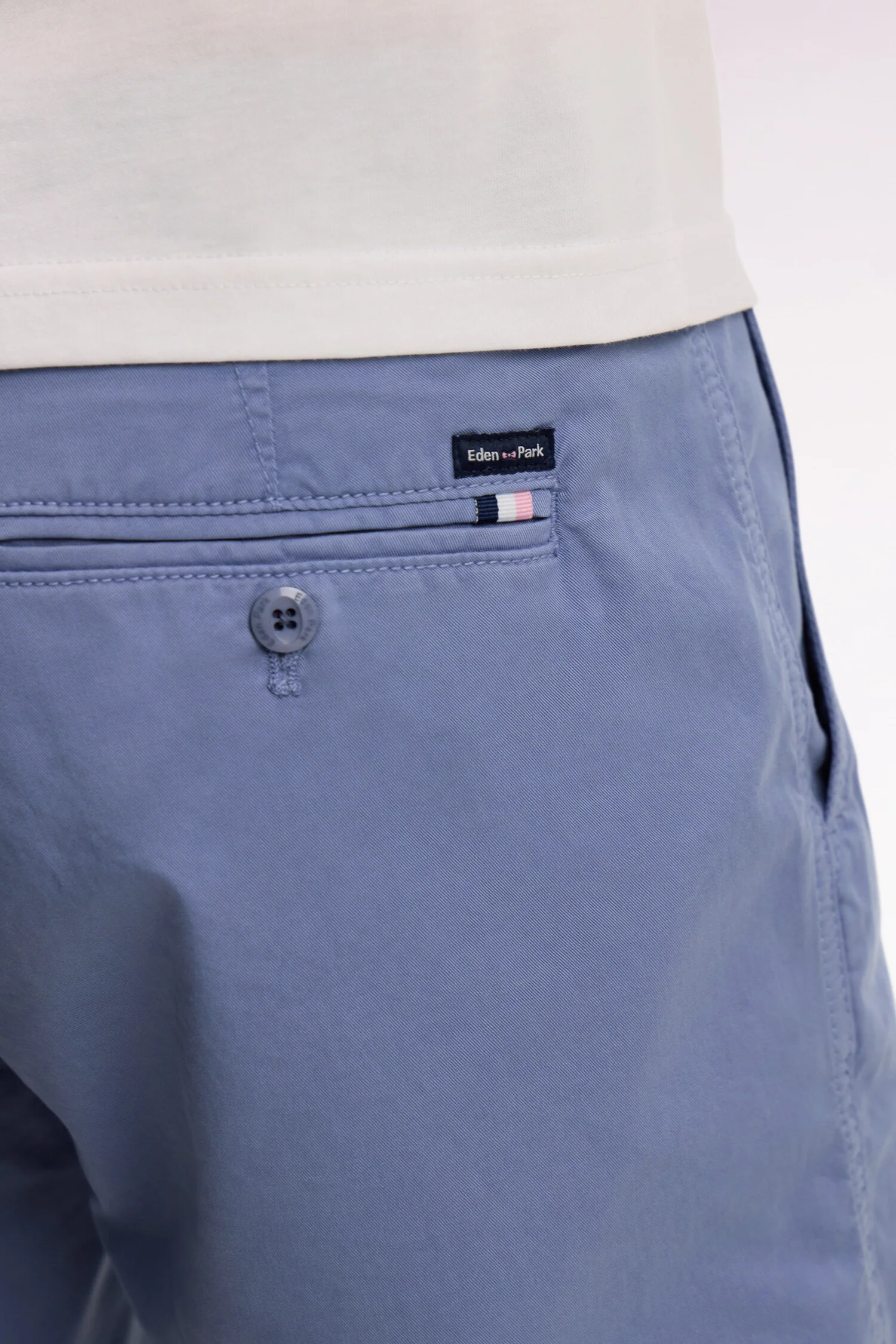 Bermuda chino en gabardine stretch bleu - Image 4