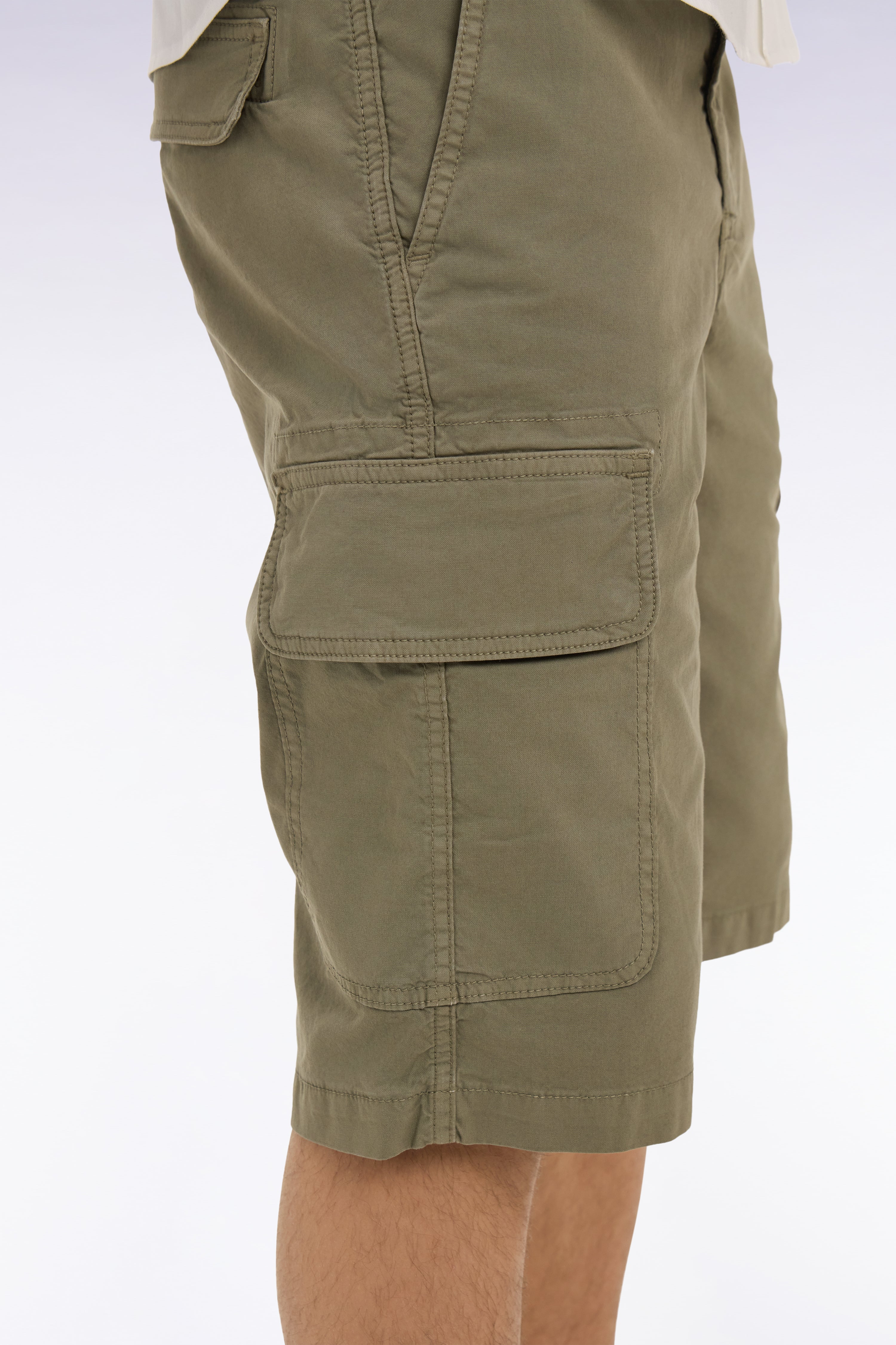 Bermuda chino en gabardine stretch gris clair - Image 4
