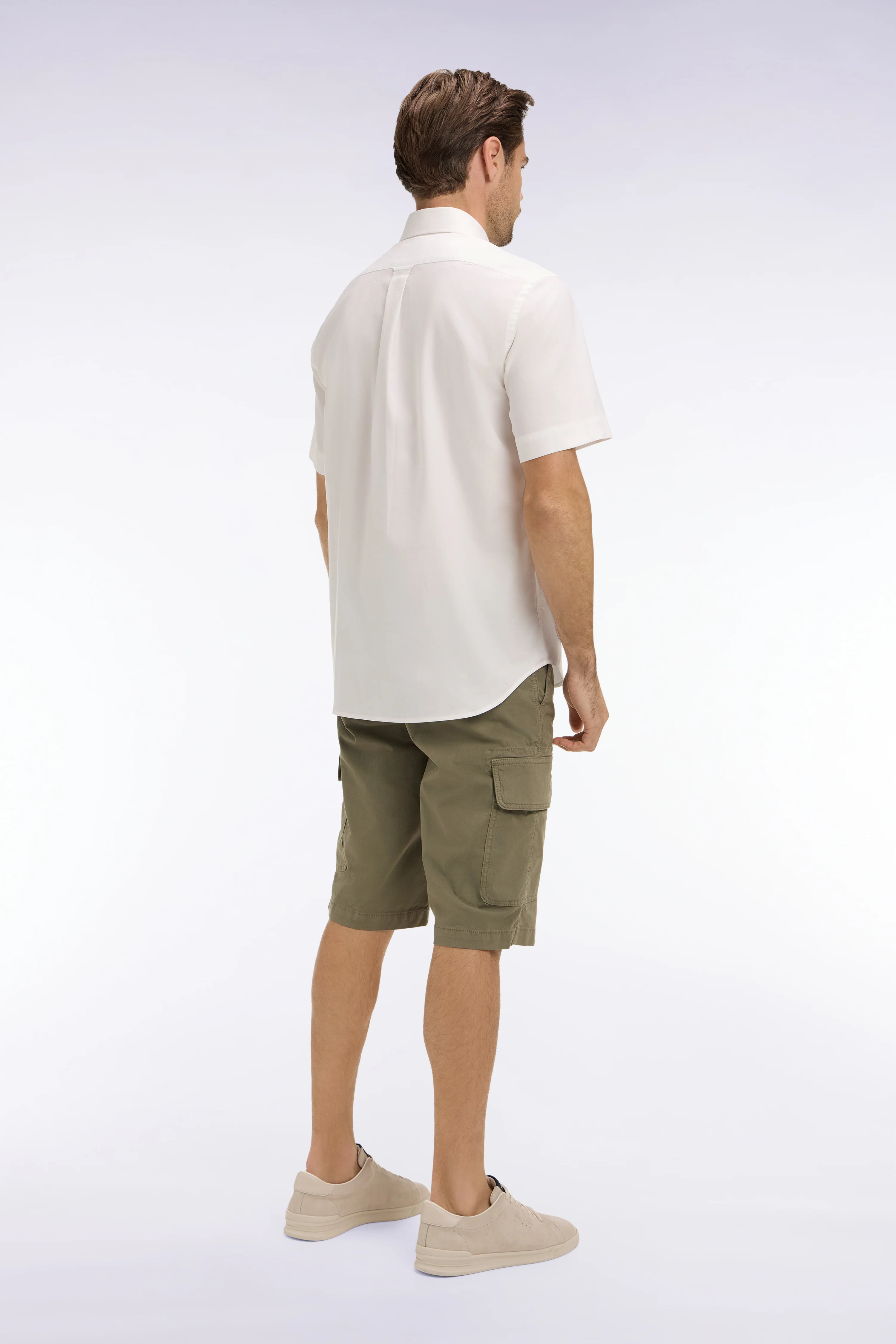 Bermuda chino en gabardine stretch gris clair - Image 5