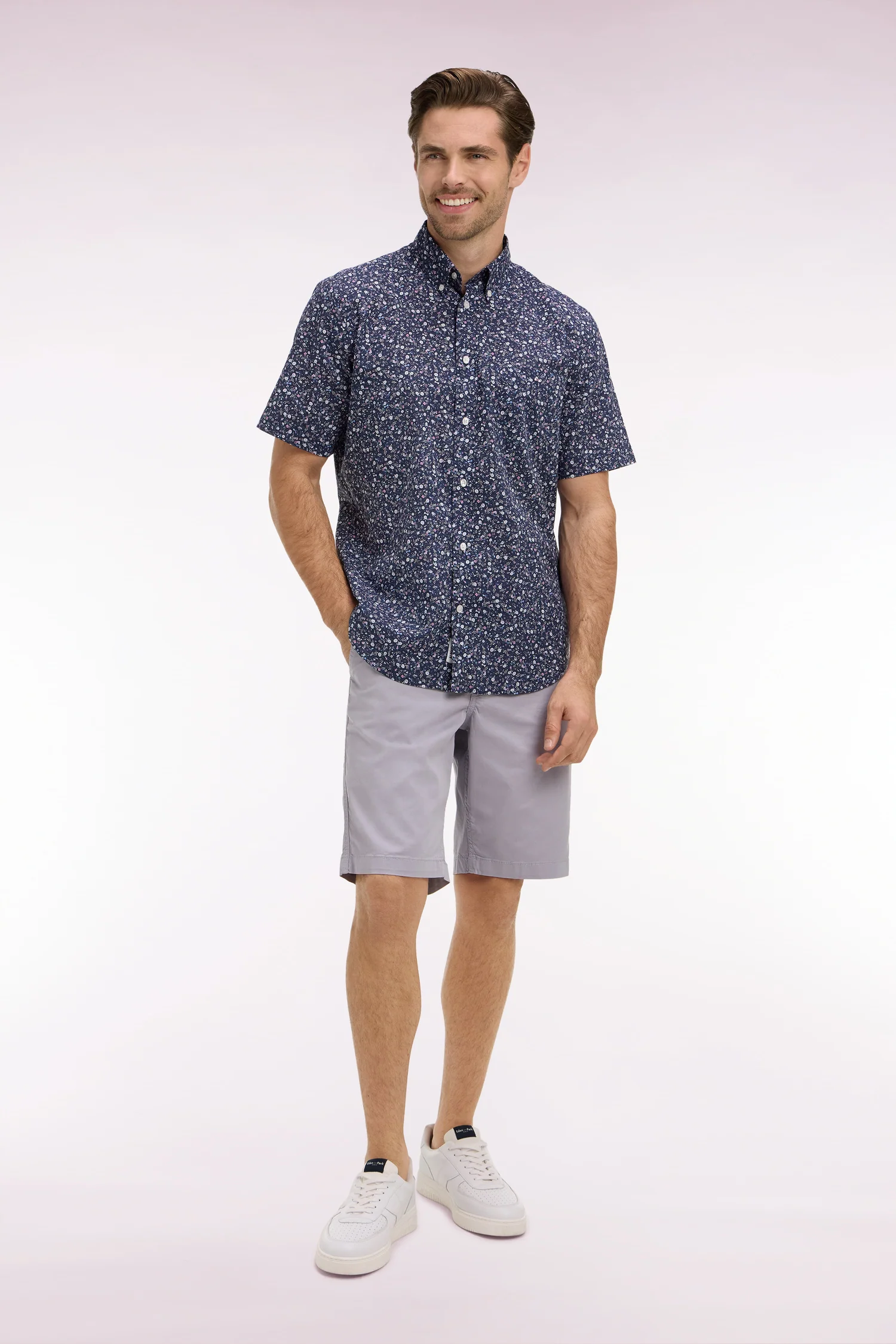 Bermuda chino en gabardine stretch gris - Image 3