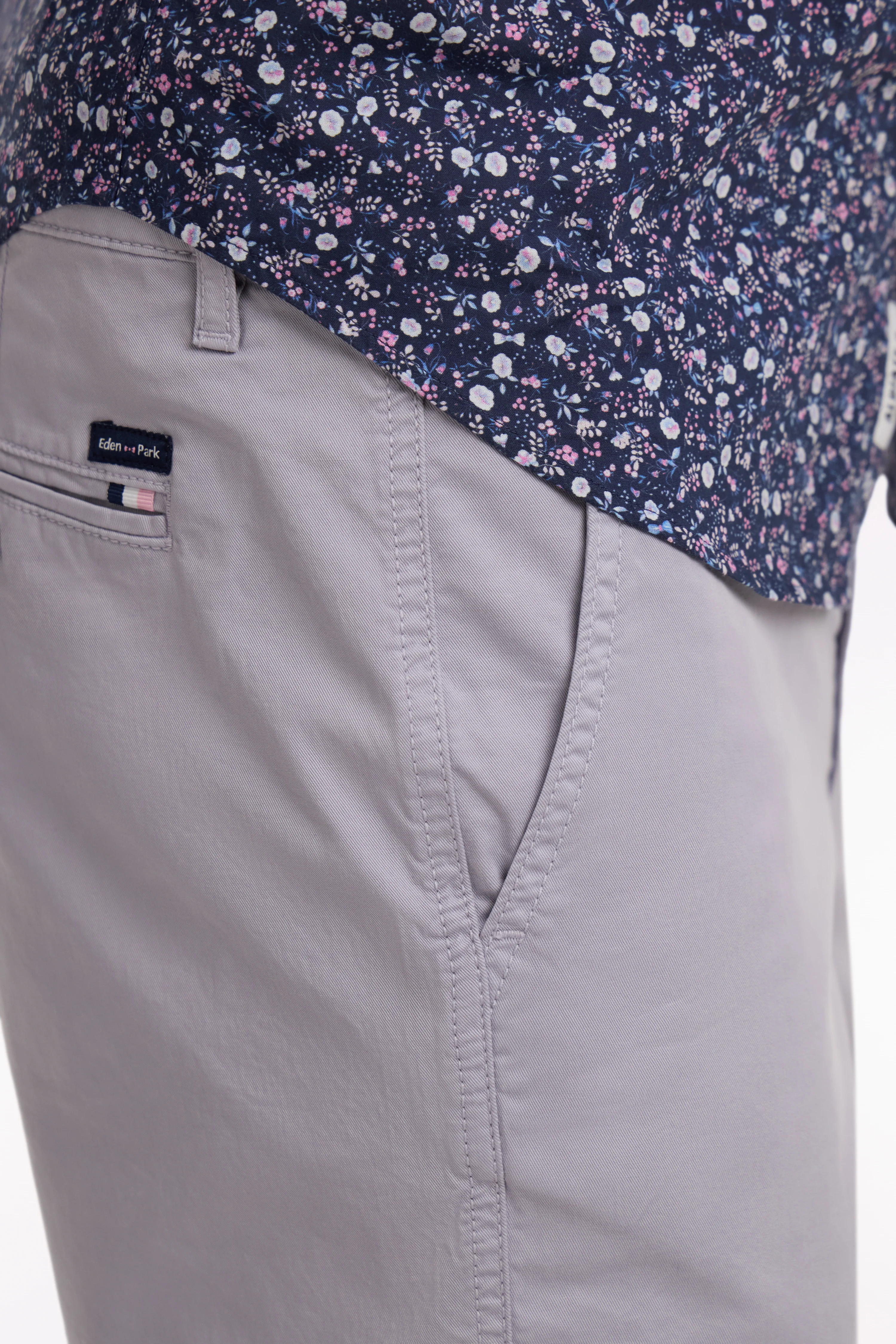 Bermuda chino en gabardine stretch gris - Image 4