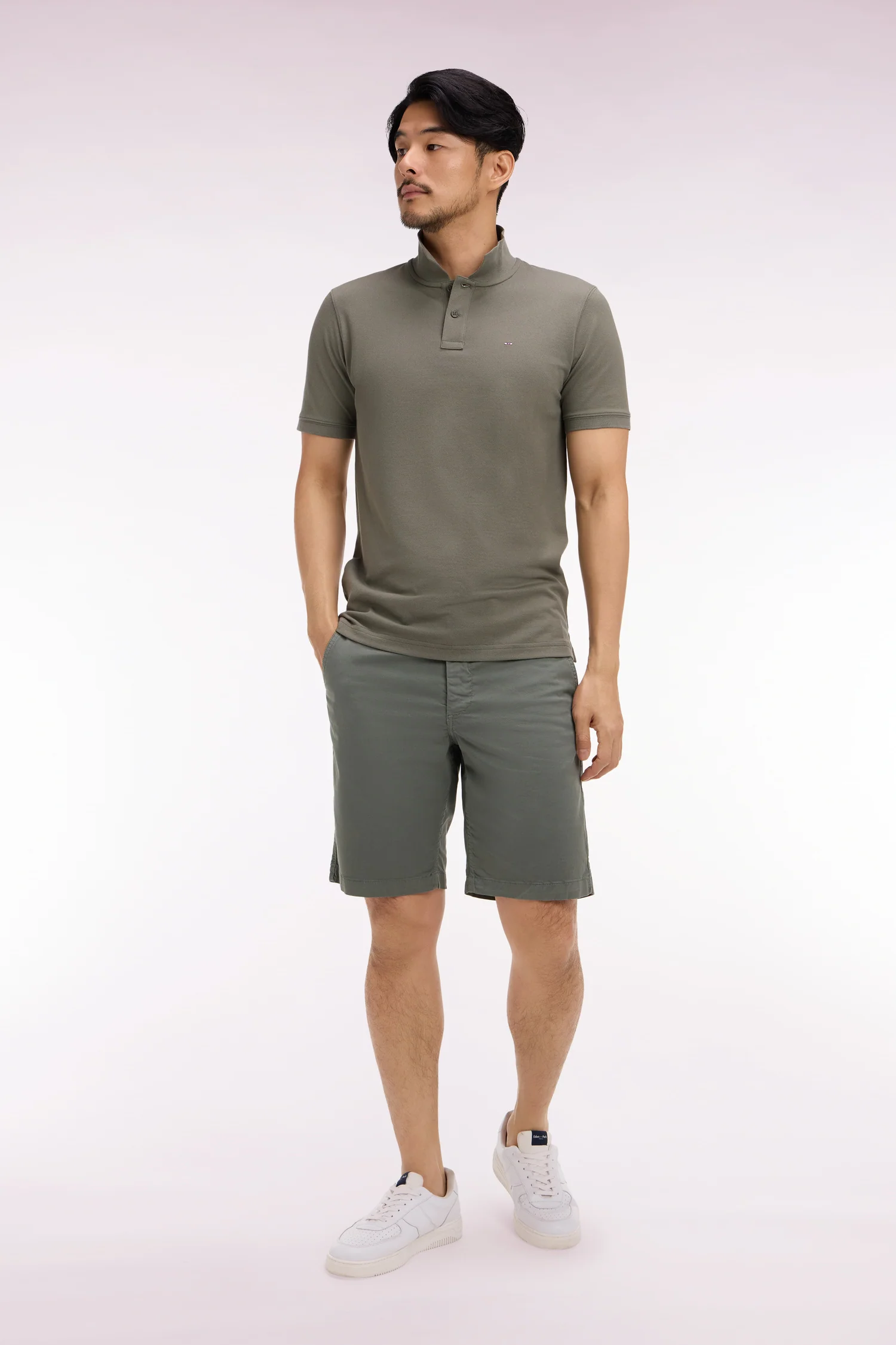 Bermuda chino en gabardine stretch kaki - Image 3