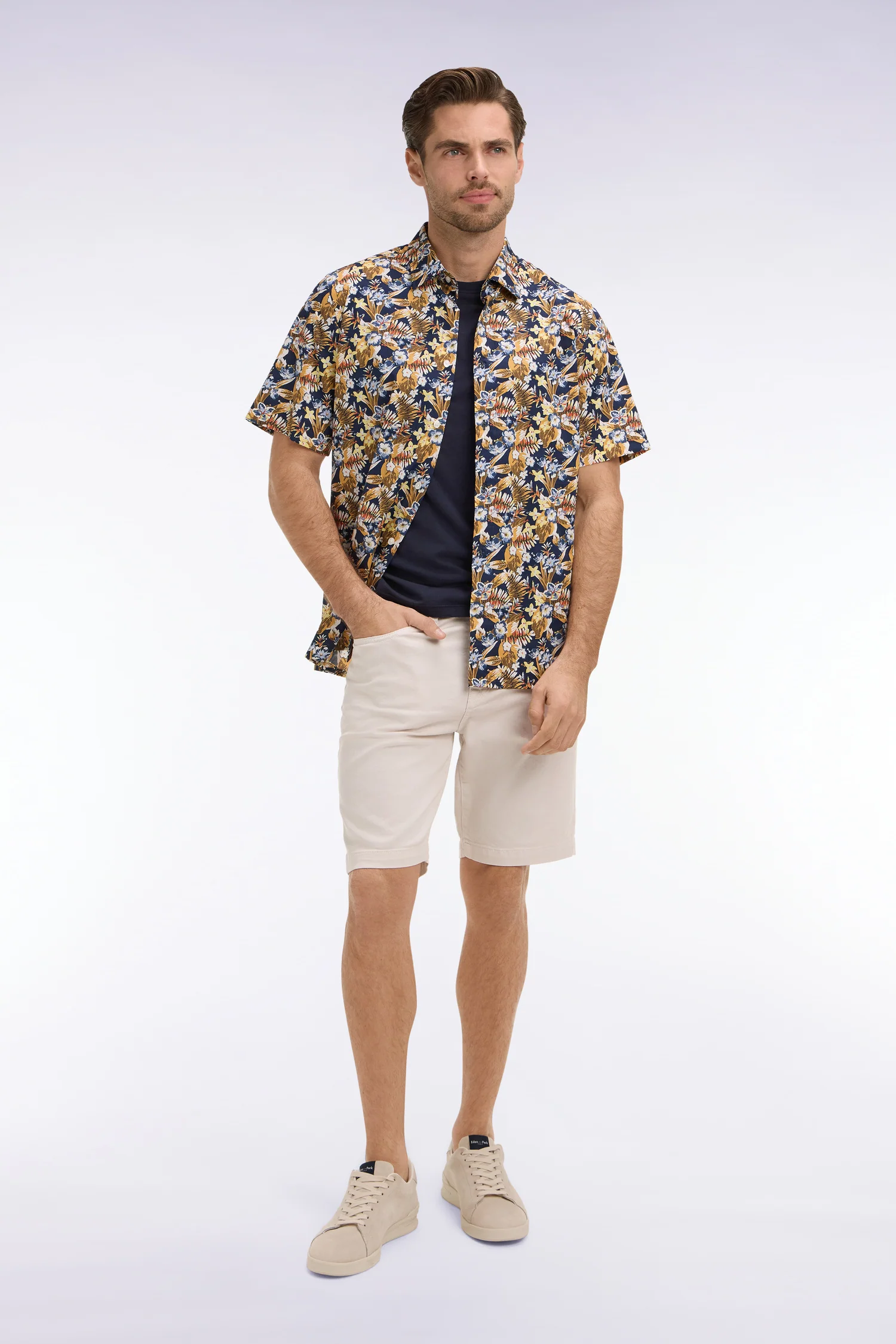 Bermuda en denim stretch écru - Image 3