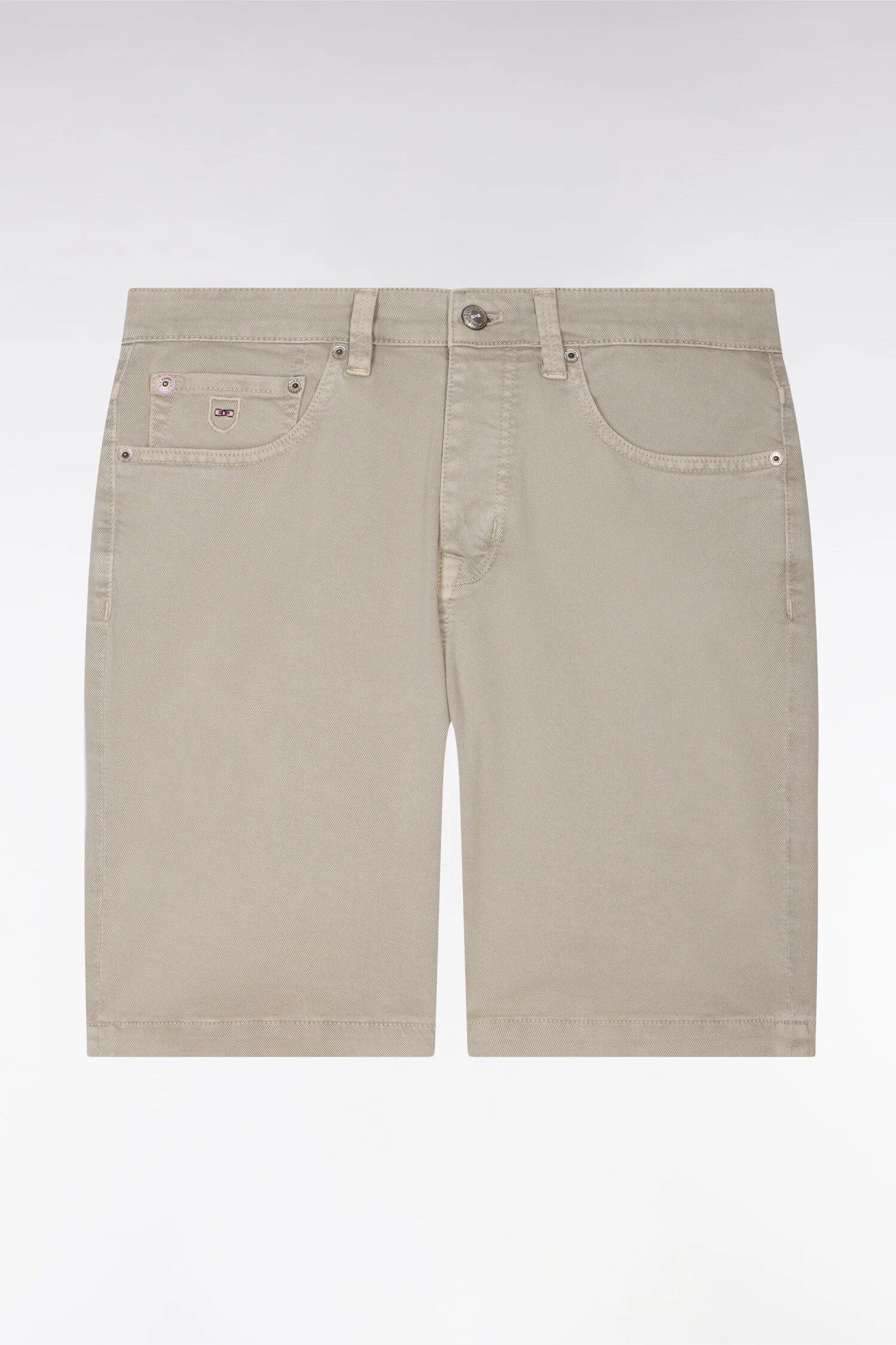 Bermuda en denim stretch kaki - Image 2
