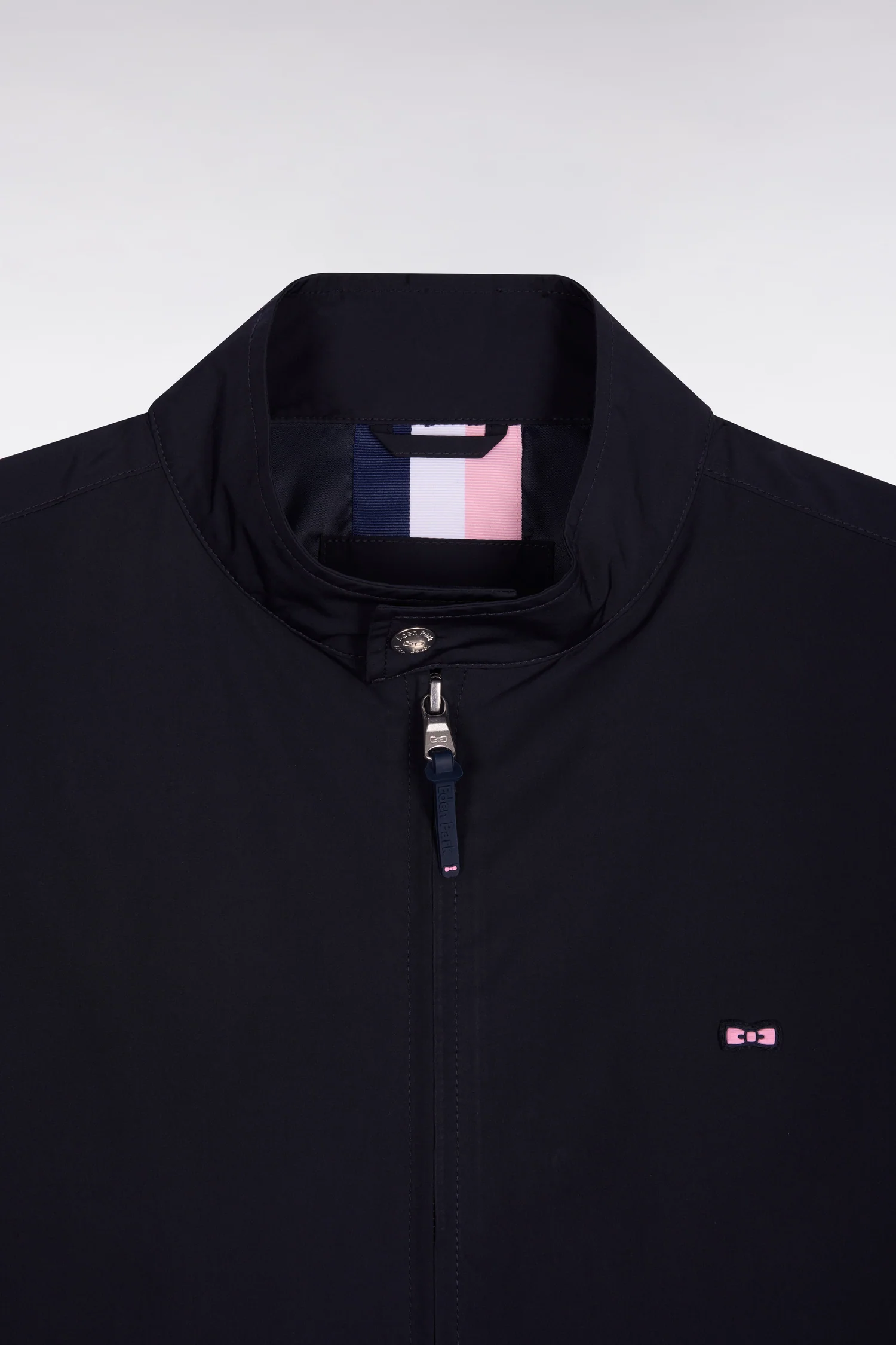 Blouson à col motard en nylon marine - Image 6
