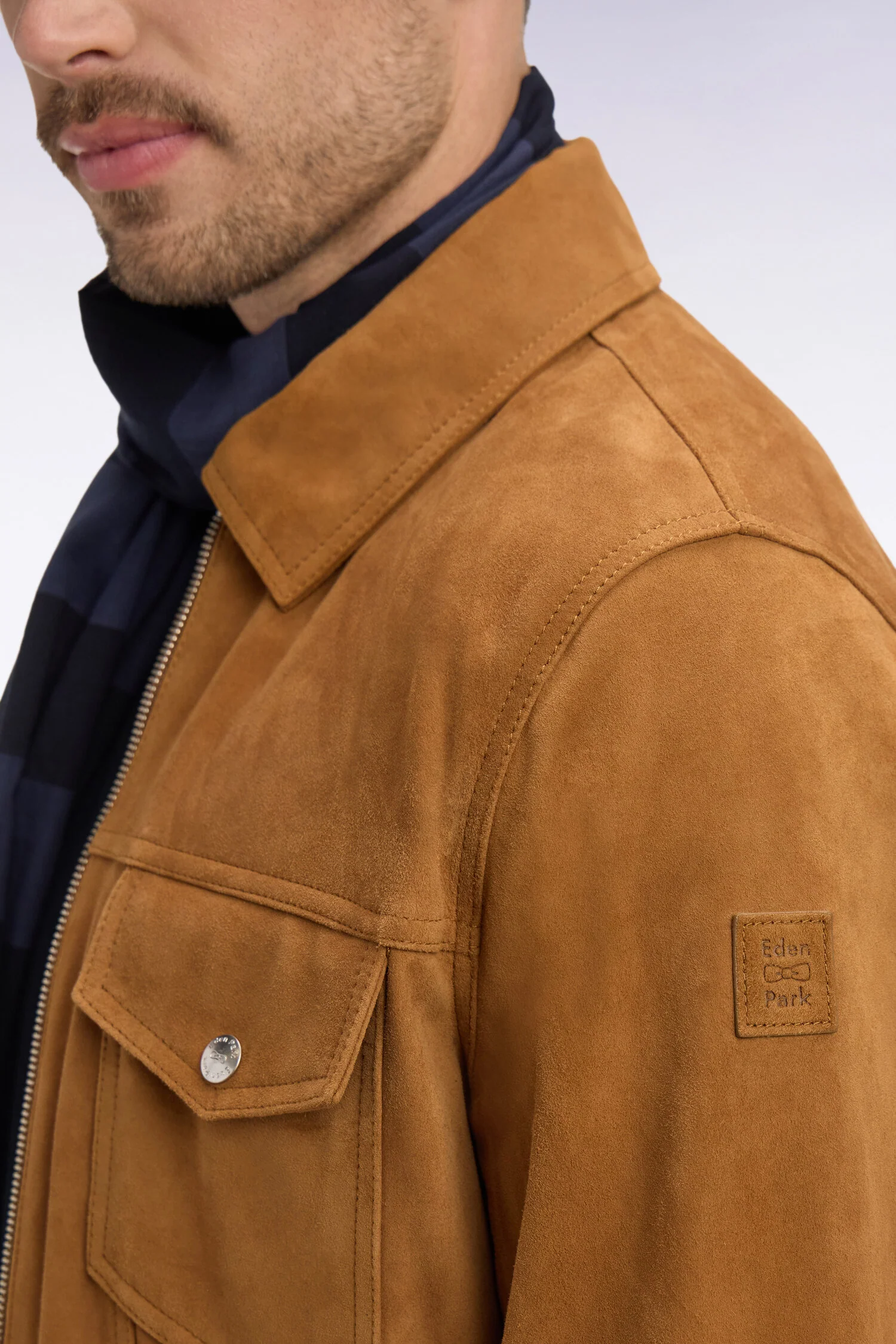 Blouson en daim velours marron - Image 4