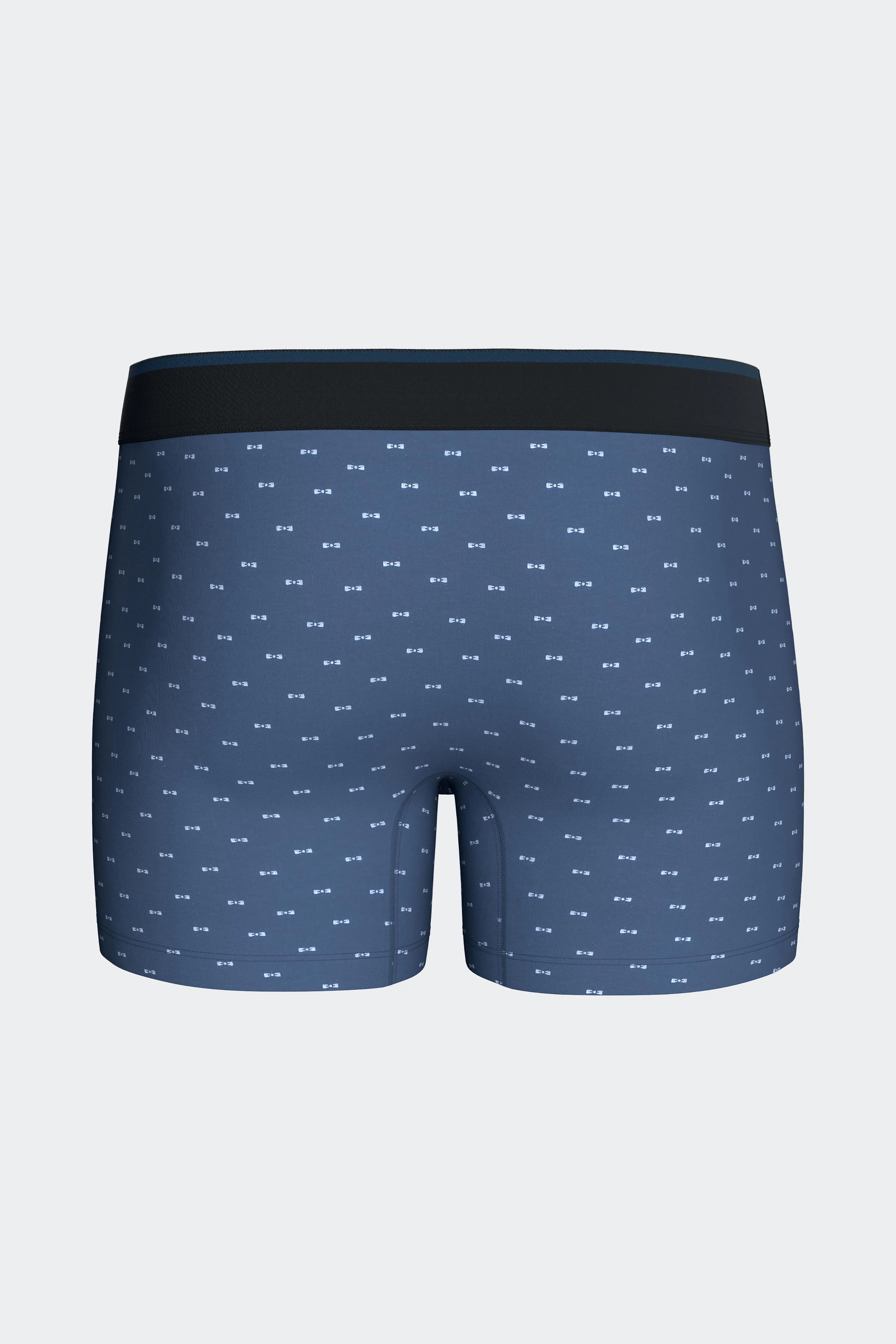 Boxer en jersey de coton stretch bleu à micromotifs nœuds papillon - Image 4
