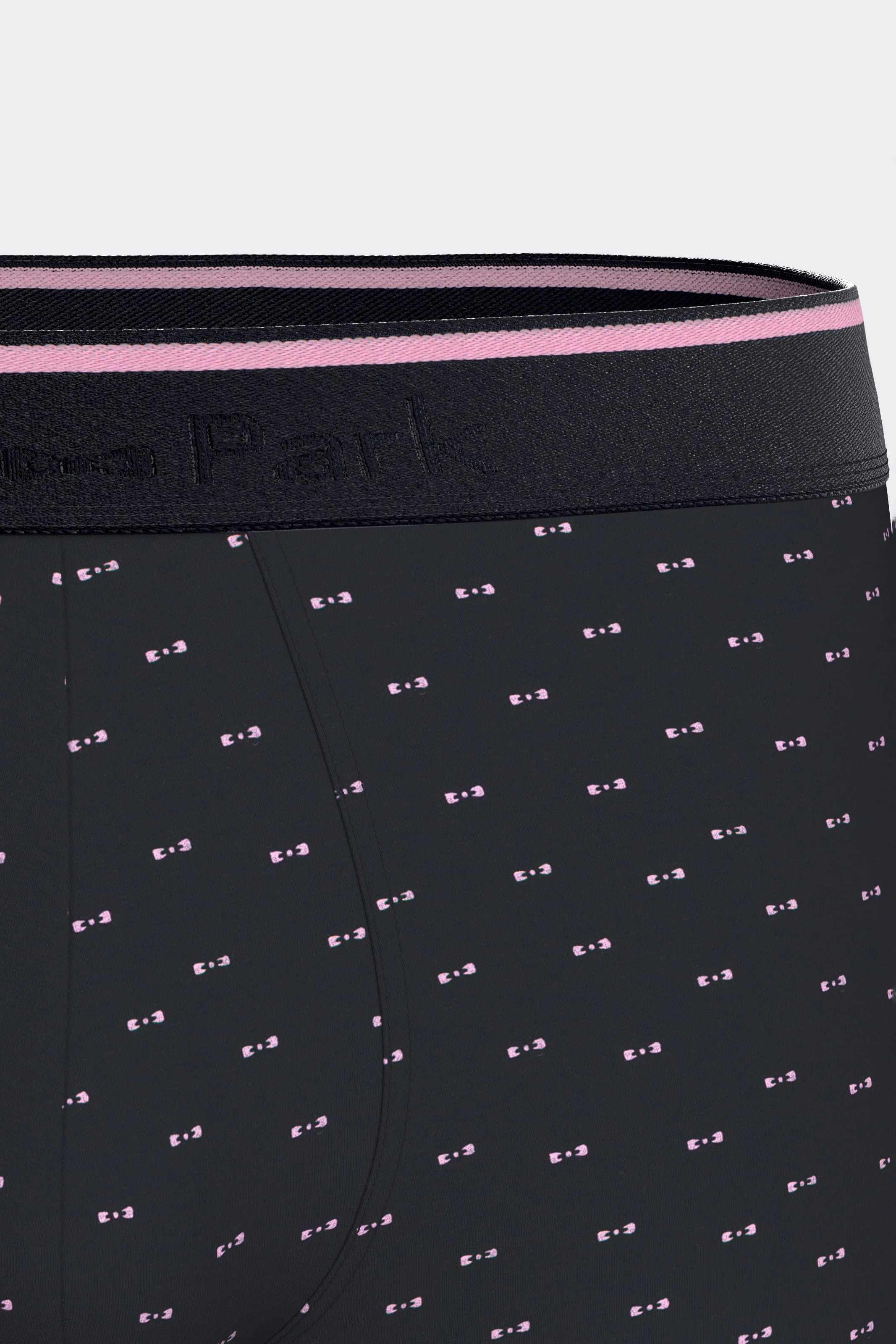 Boxer en jersey de coton stretch marine à micromotifs nœuds papillon - Image 2