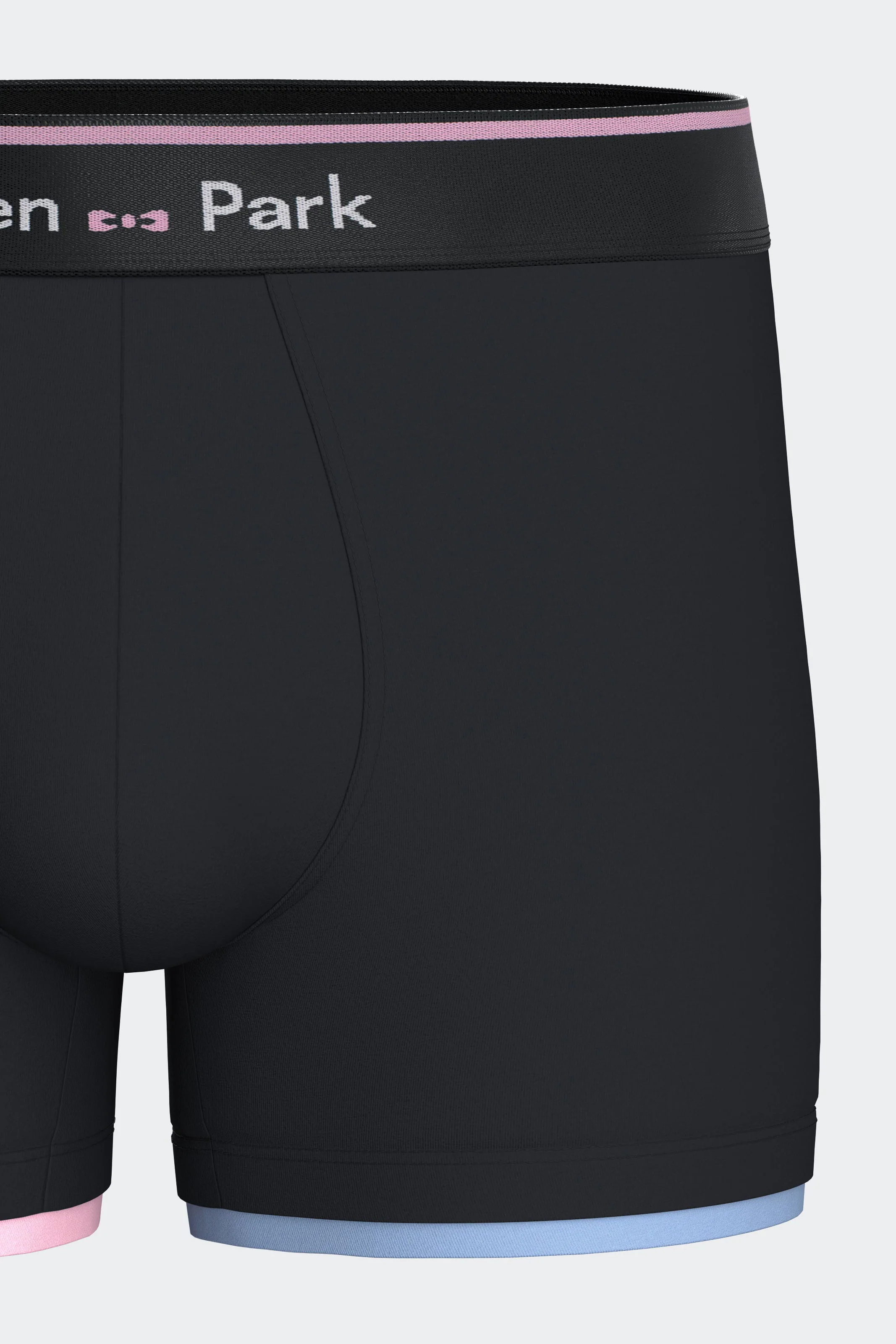 Boxer en jersey de coton stretch marine détails bicolores - Image 2