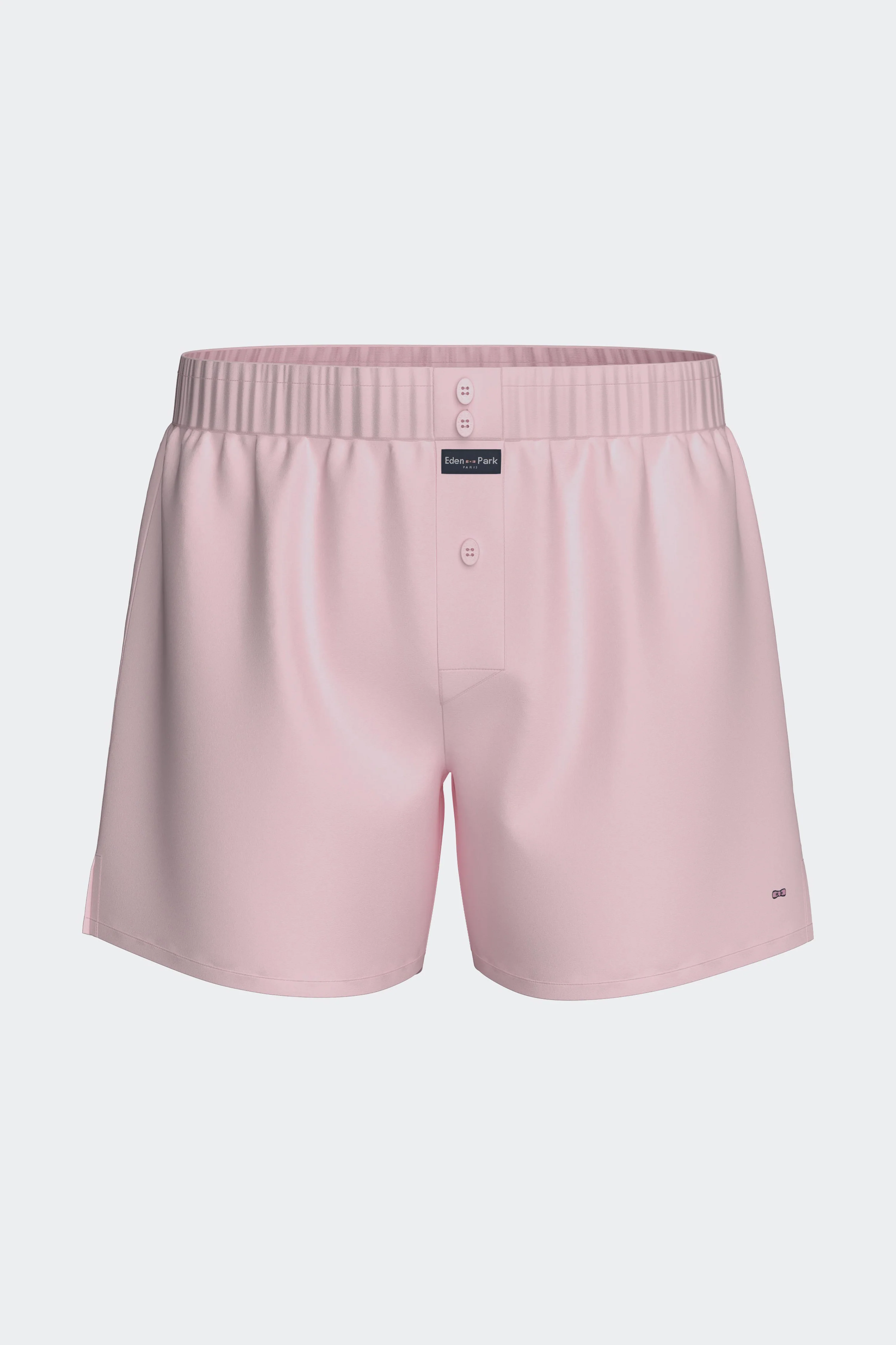 Caleçon en popeline de coton rose