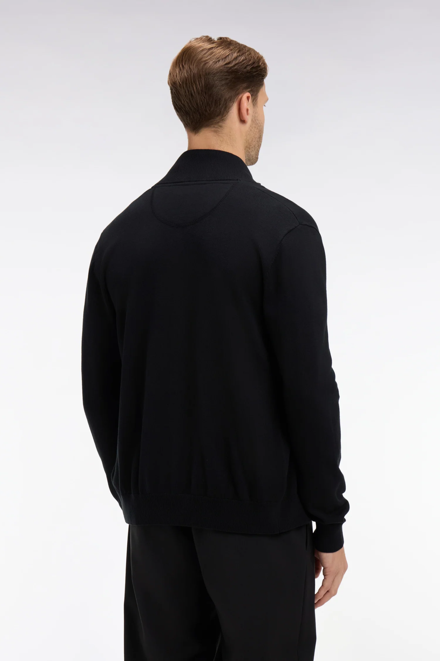 Cardigan noir zippé en coton - Image 6