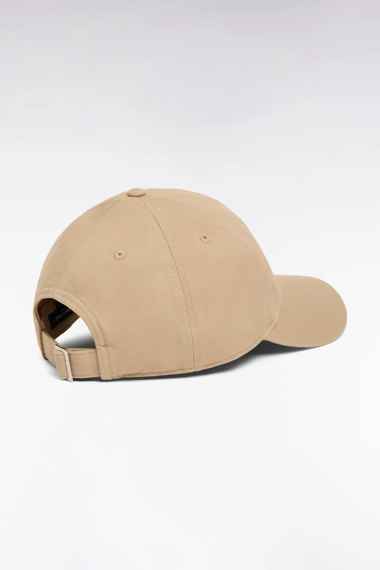 Casquette en twill de coton beige broderie écusson - Image 2