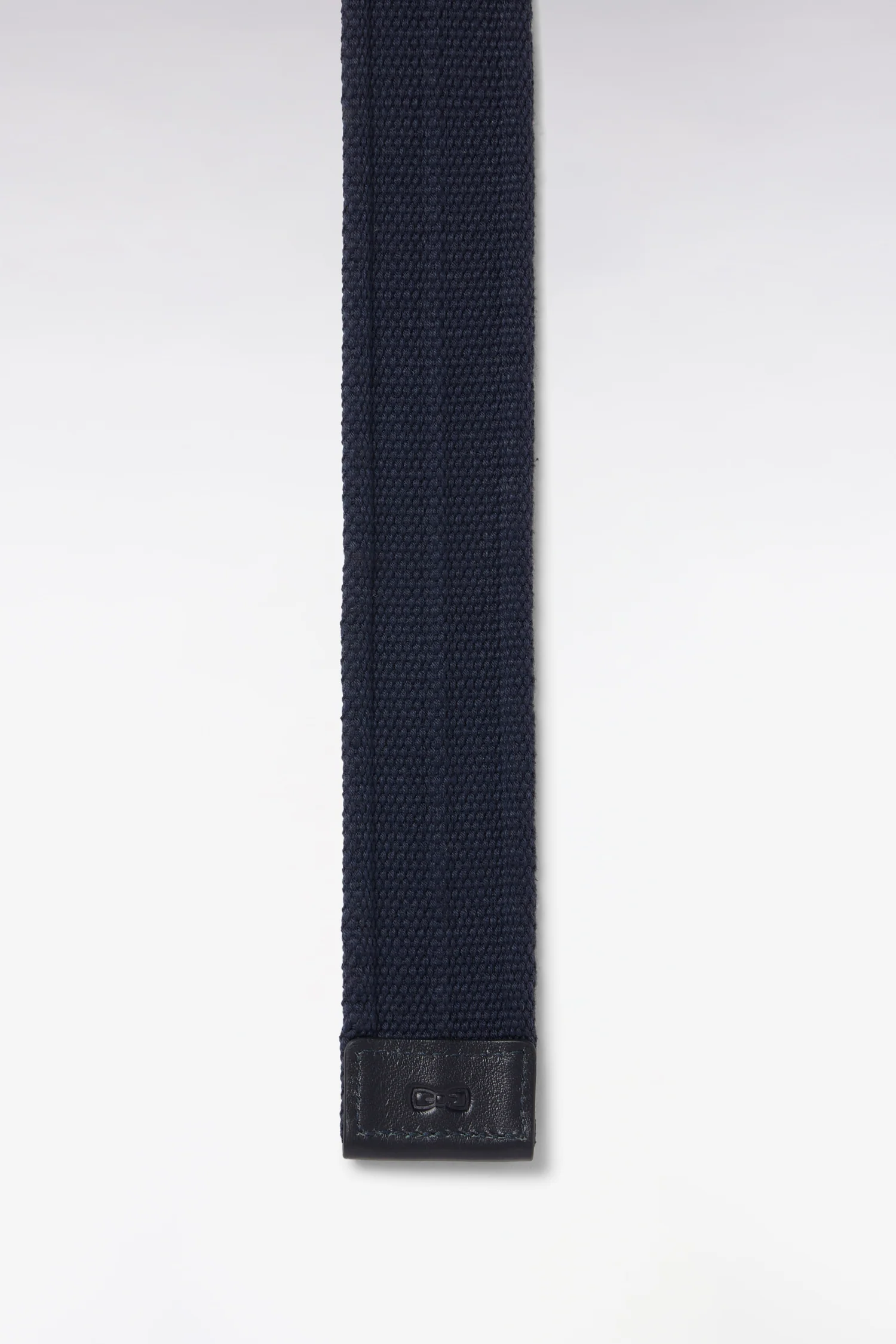 Ceinture en cuir et textile marine à boucle nœud papillon - Image 3
