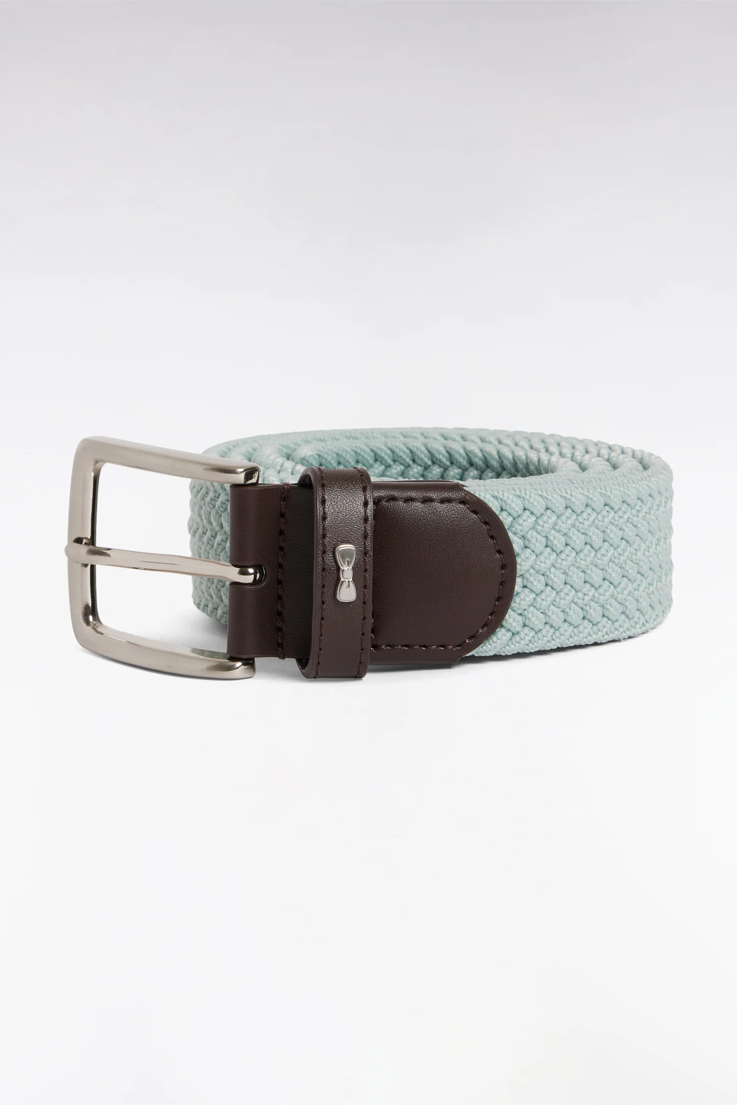 Ceinture textile élastiquée vert d'eau