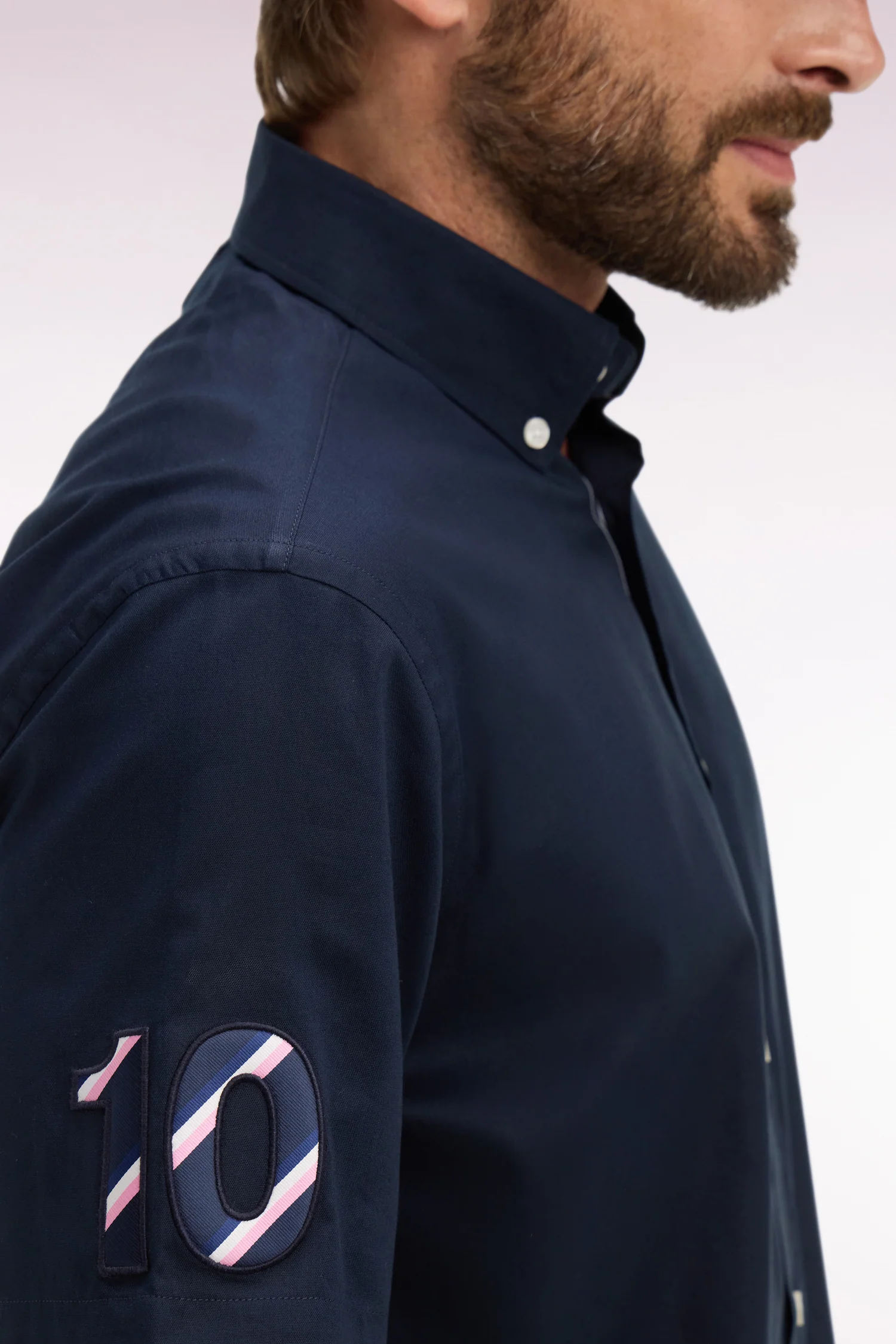 Chemise à manches courtes en coton marine XV de France - Image 4