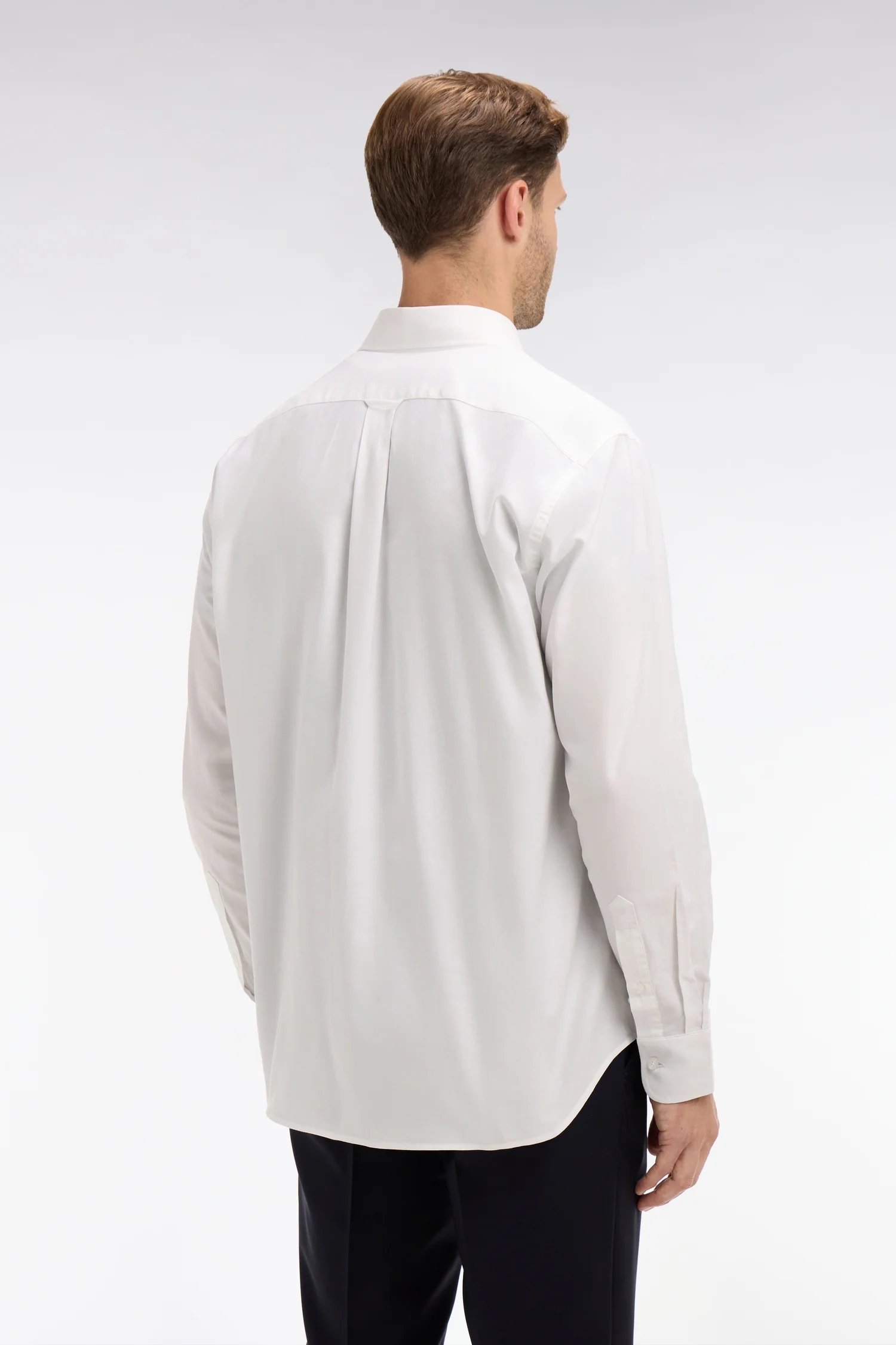 Chemise blanche unie en coton - Image 5