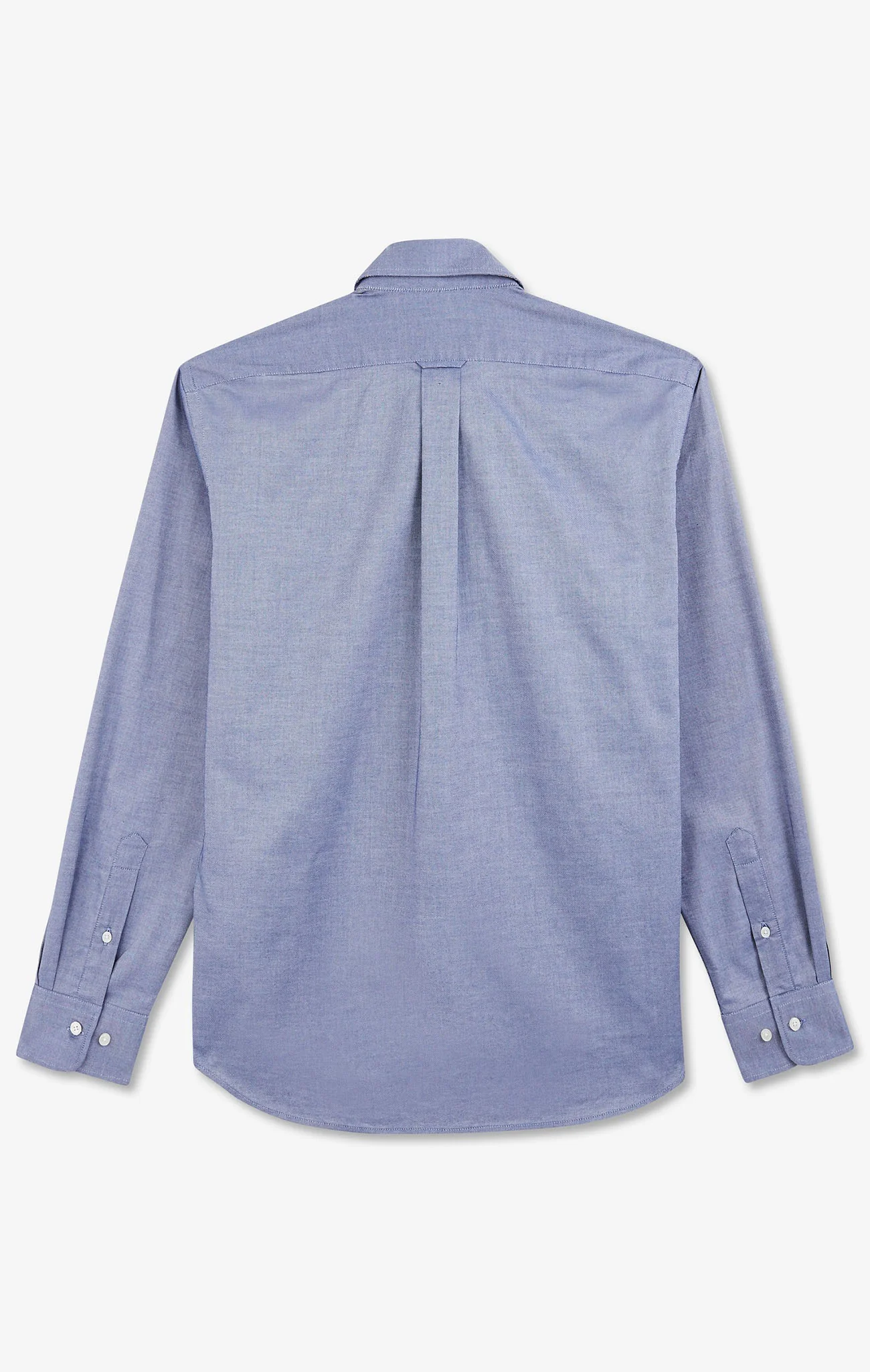 Chemise bleu marine unie en coton - Image 4
