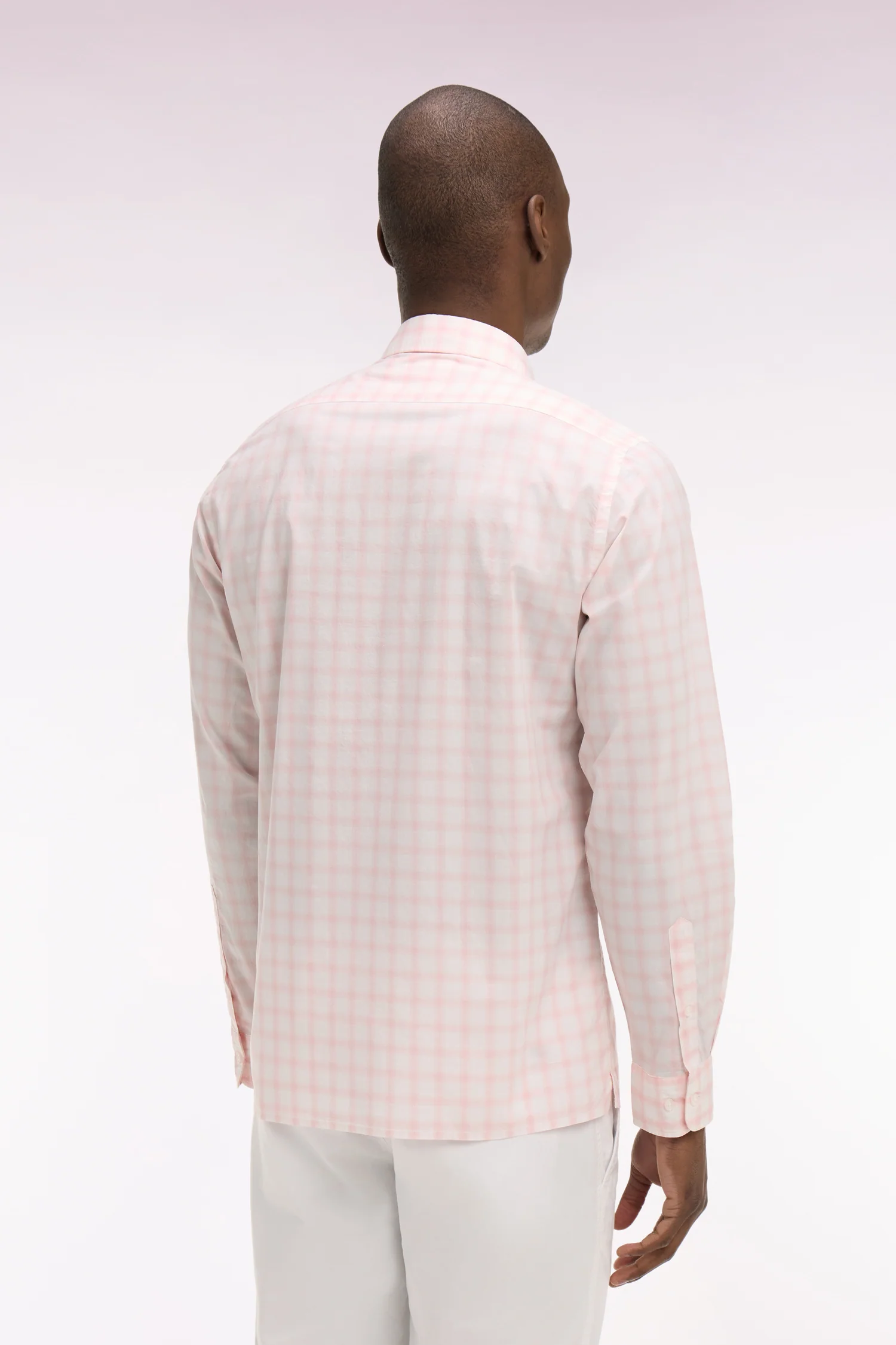 Chemise en coton à carreaux rose - Image 5