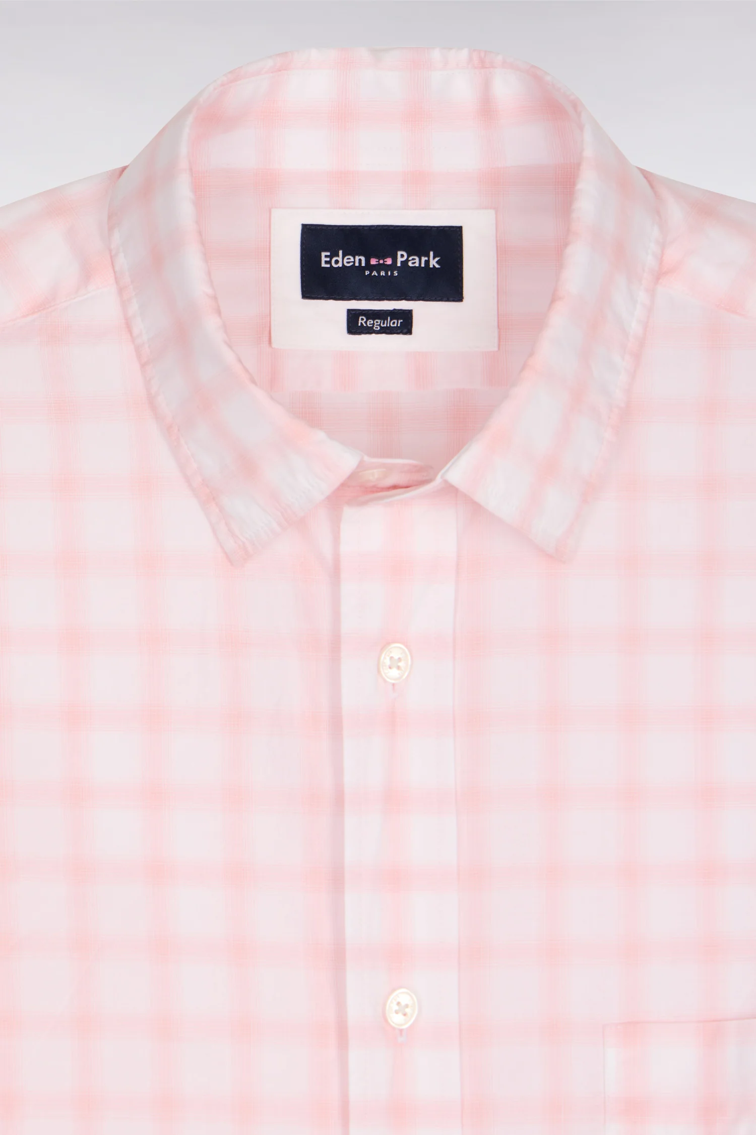 Chemise en coton à carreaux rose - Image 6