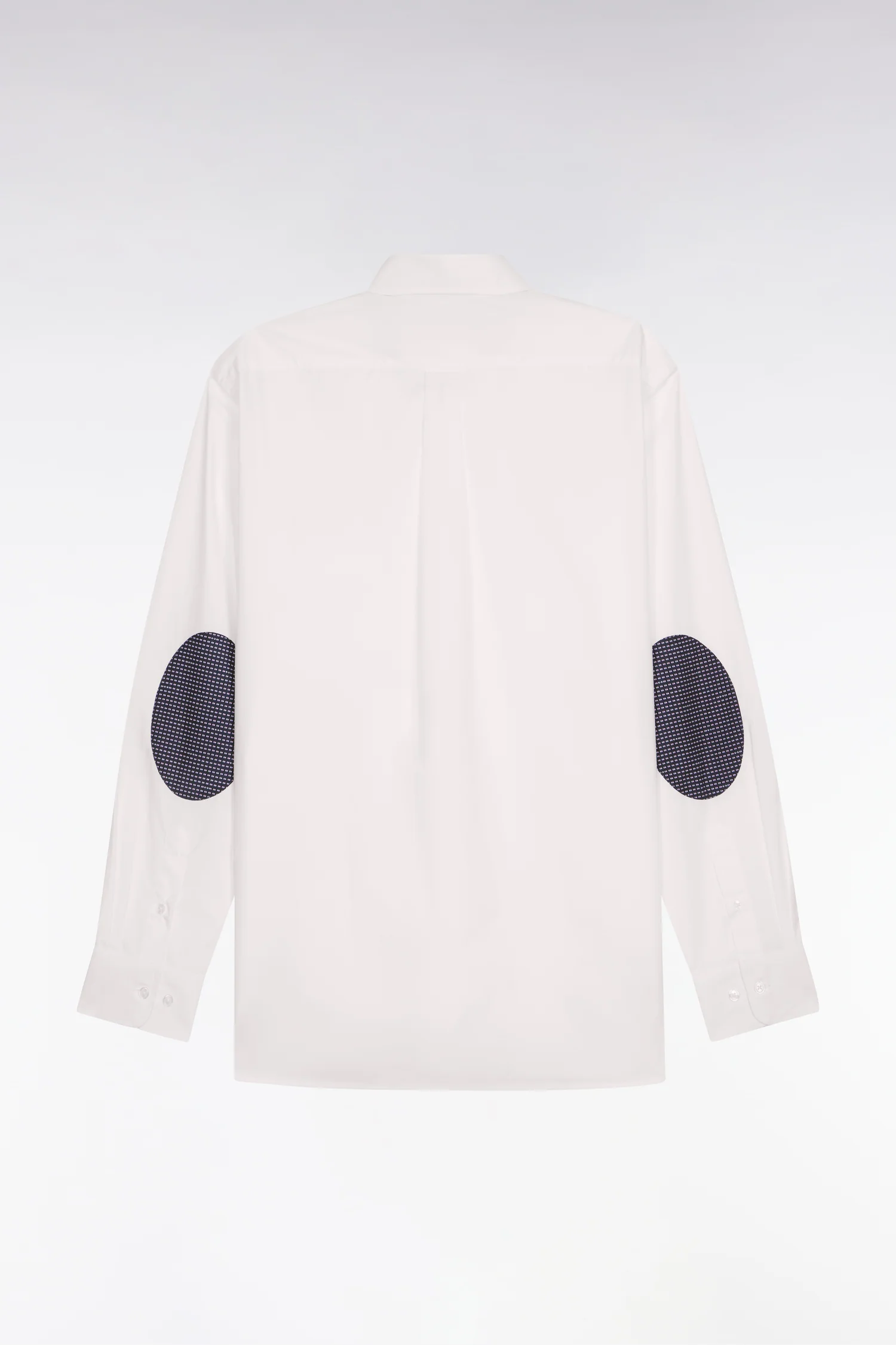 Chemise en coton blanc à coudières imprimées - Image 2