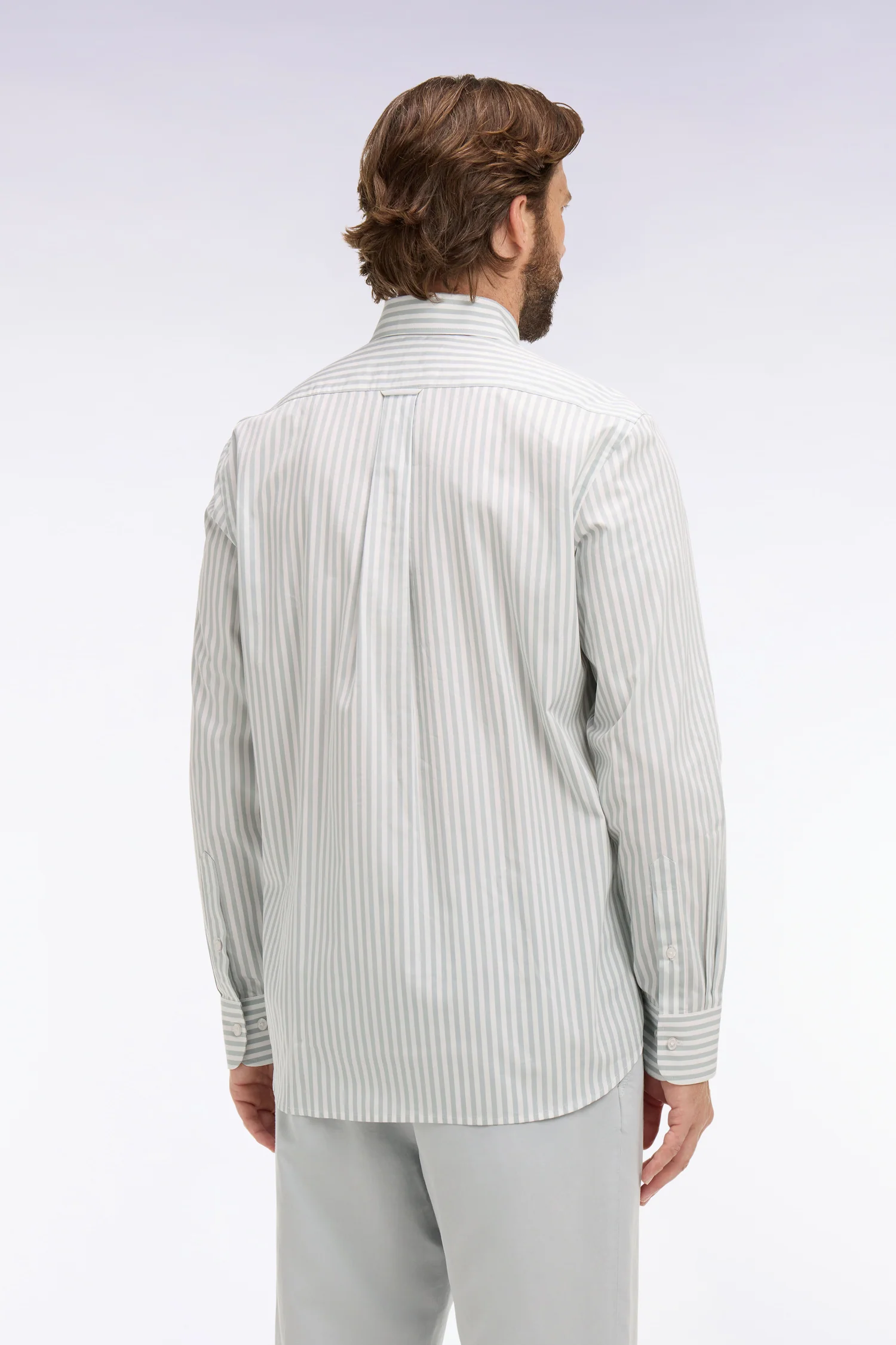 Chemise en coton ciel à rayures bâtons - Image 5