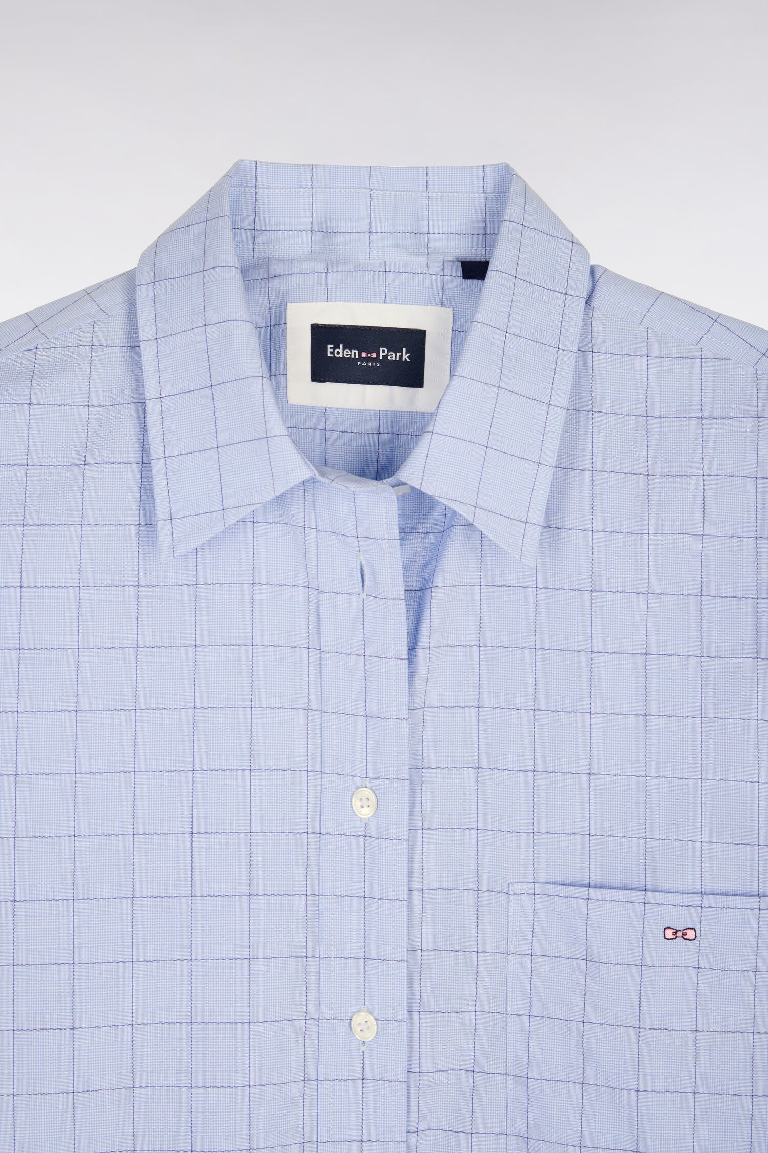 Chemise en coton ciel prince de Galles coupe oversized - Image 6