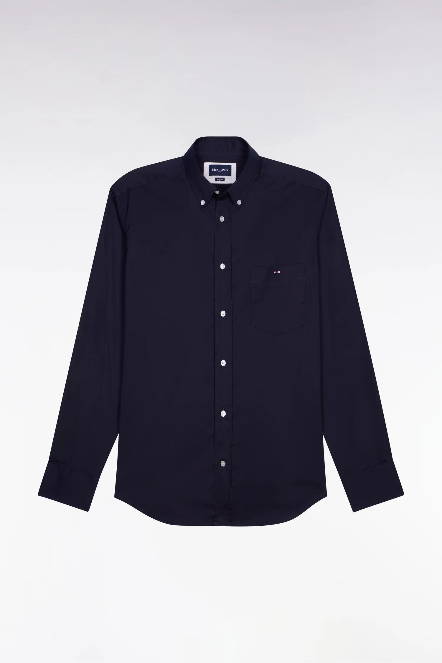 Chemise en coton mélangé marine coupe regular - Image 2