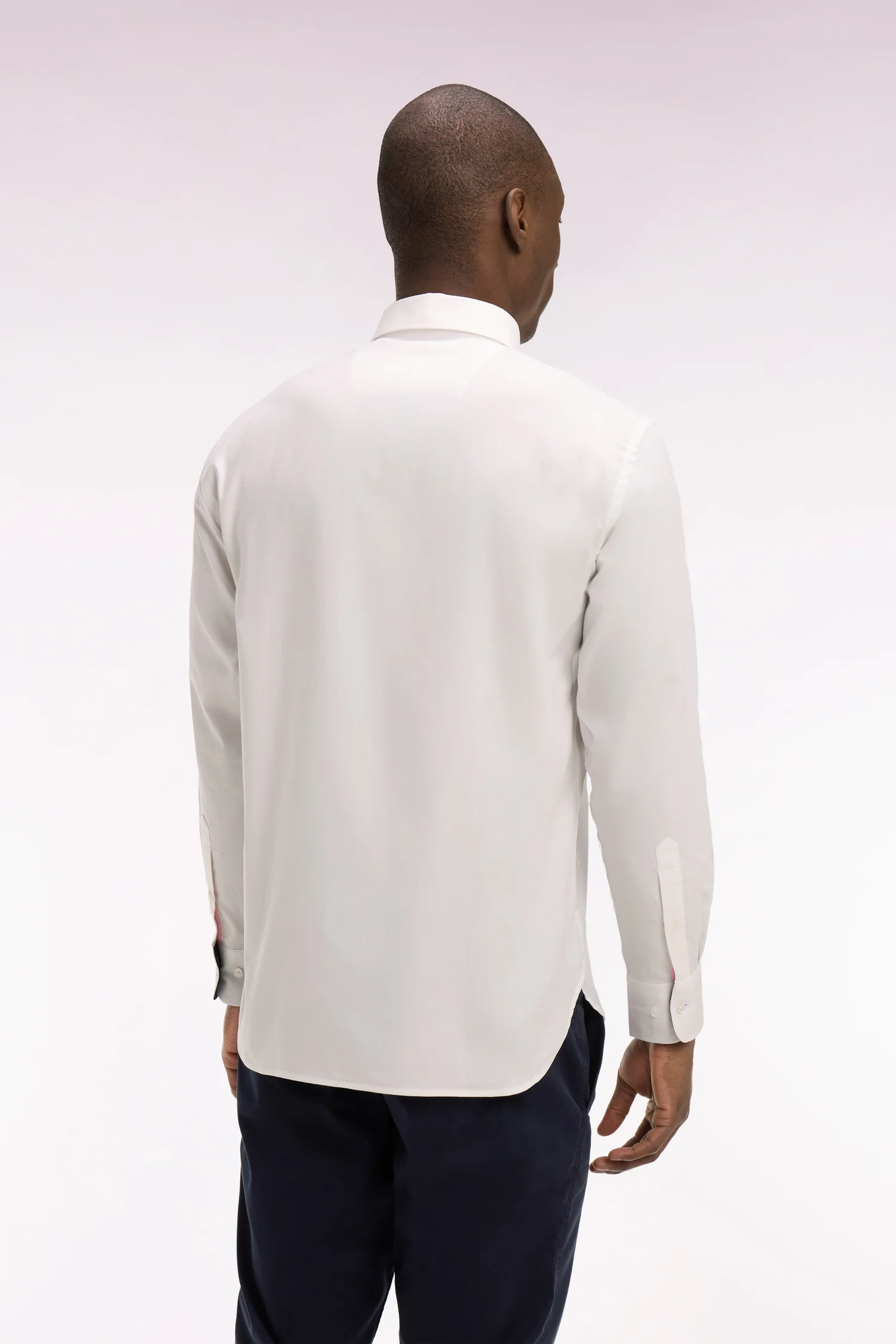 Chemise en coton pinpoint blanc broderie blason 6 Nations - Image 5