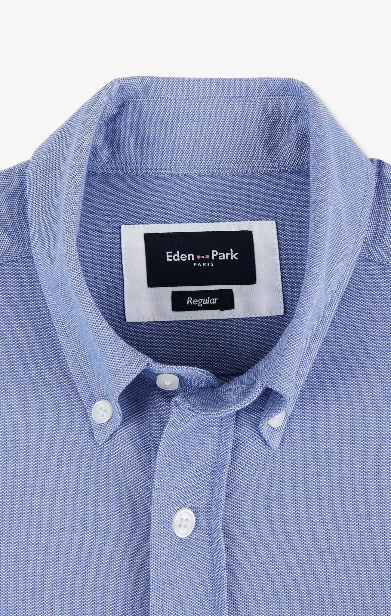 Chemise en coton pinpoint bleu - Image 10