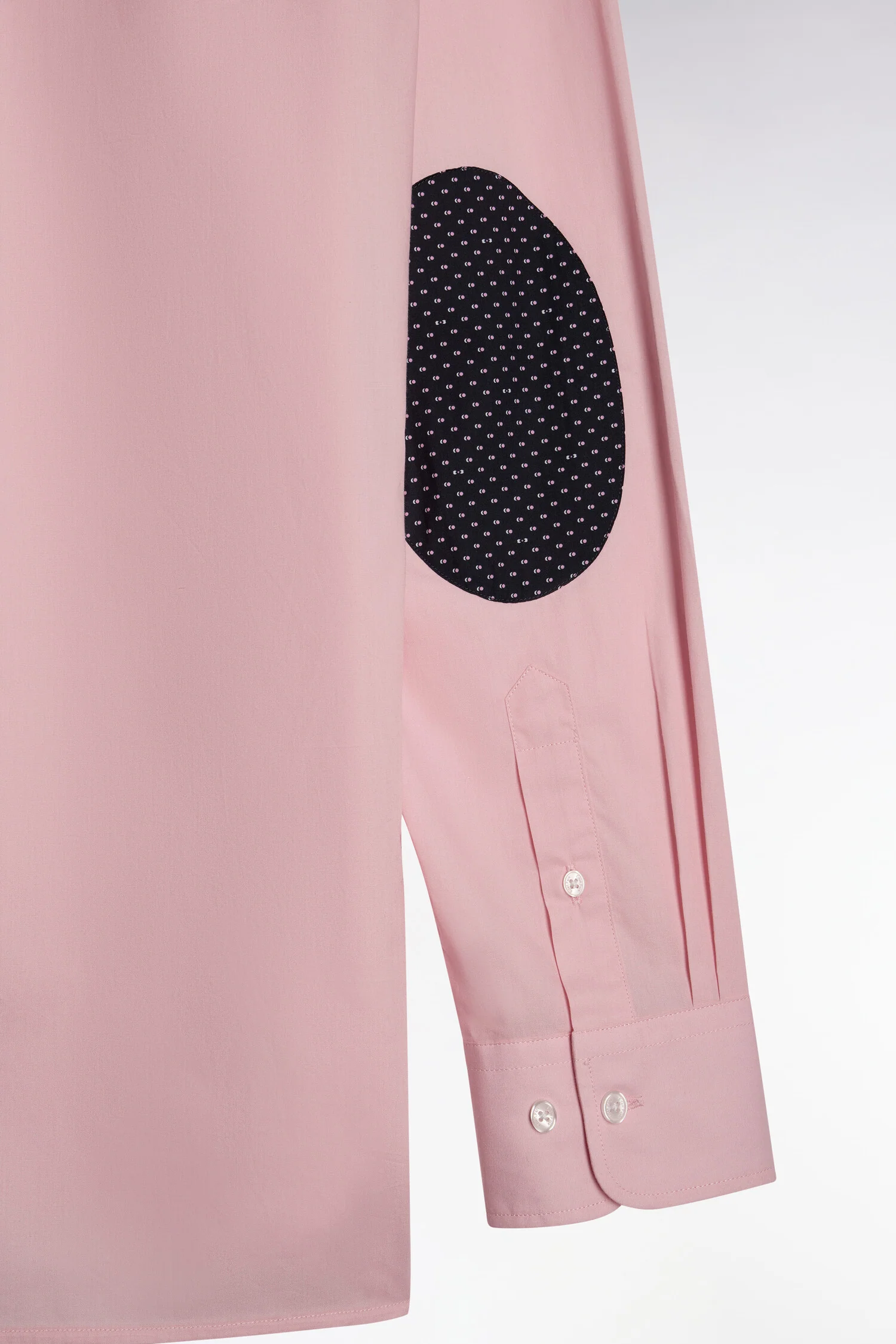 Chemise en coton rose à coudières imprimées - Image 6