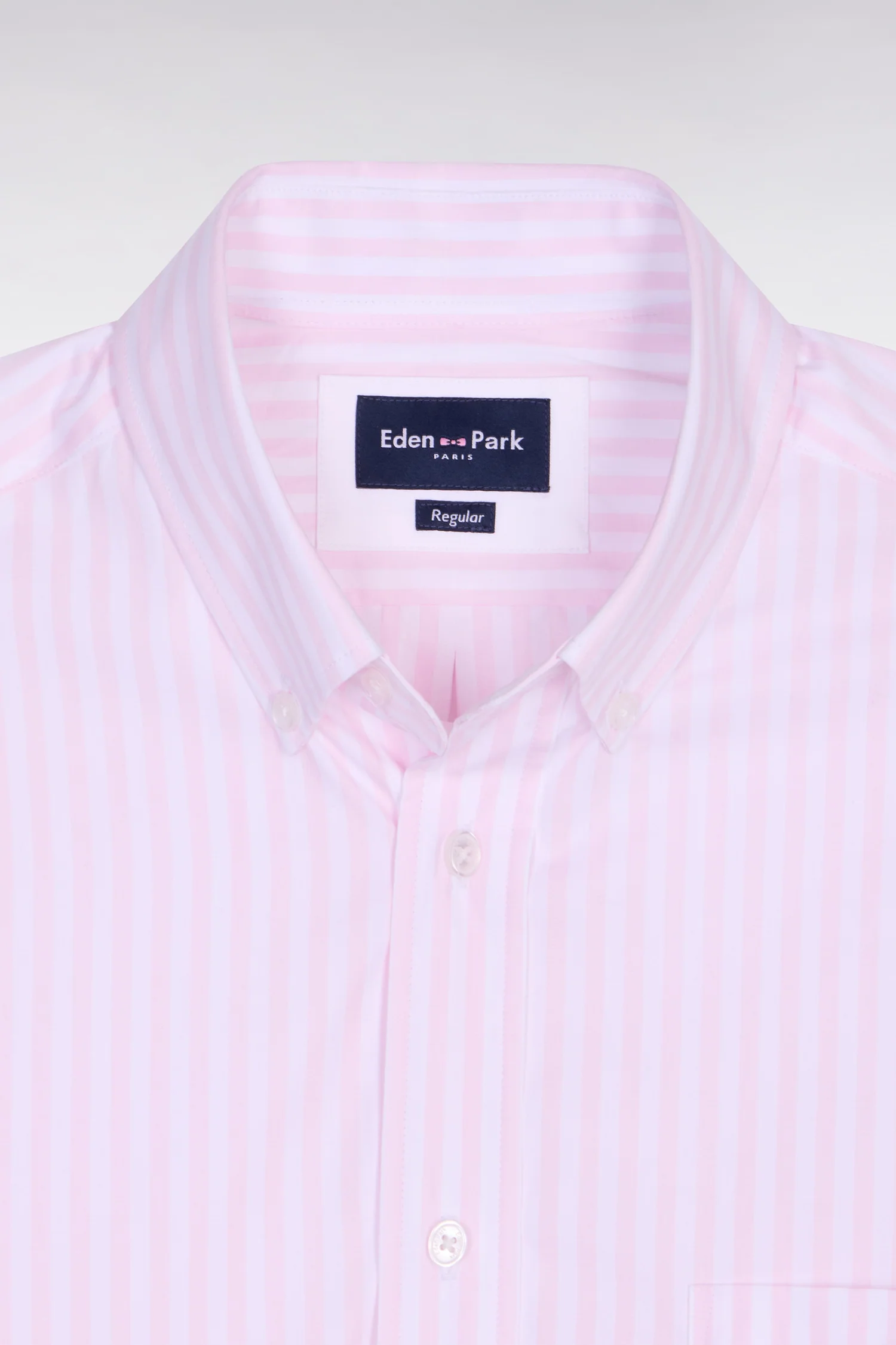 Chemise en coton rose à rayures bâtons - Image 6