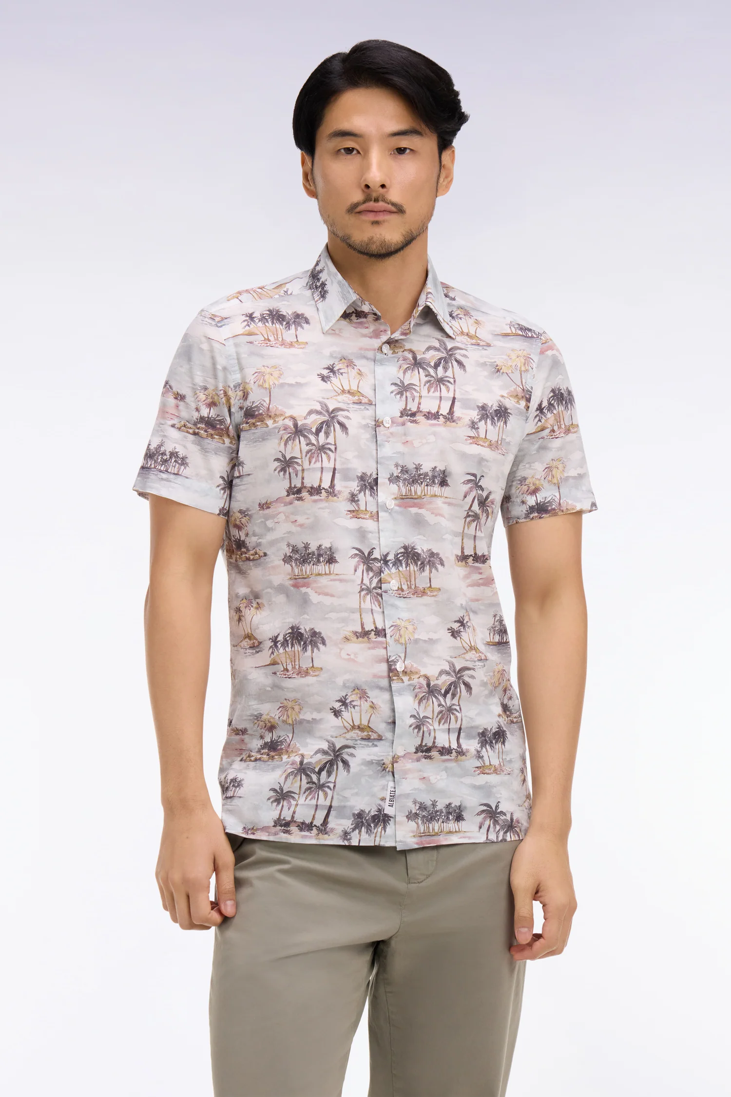 Chemise hawaïenne à manches courtes en coton imprimé coupe slim - Image 3