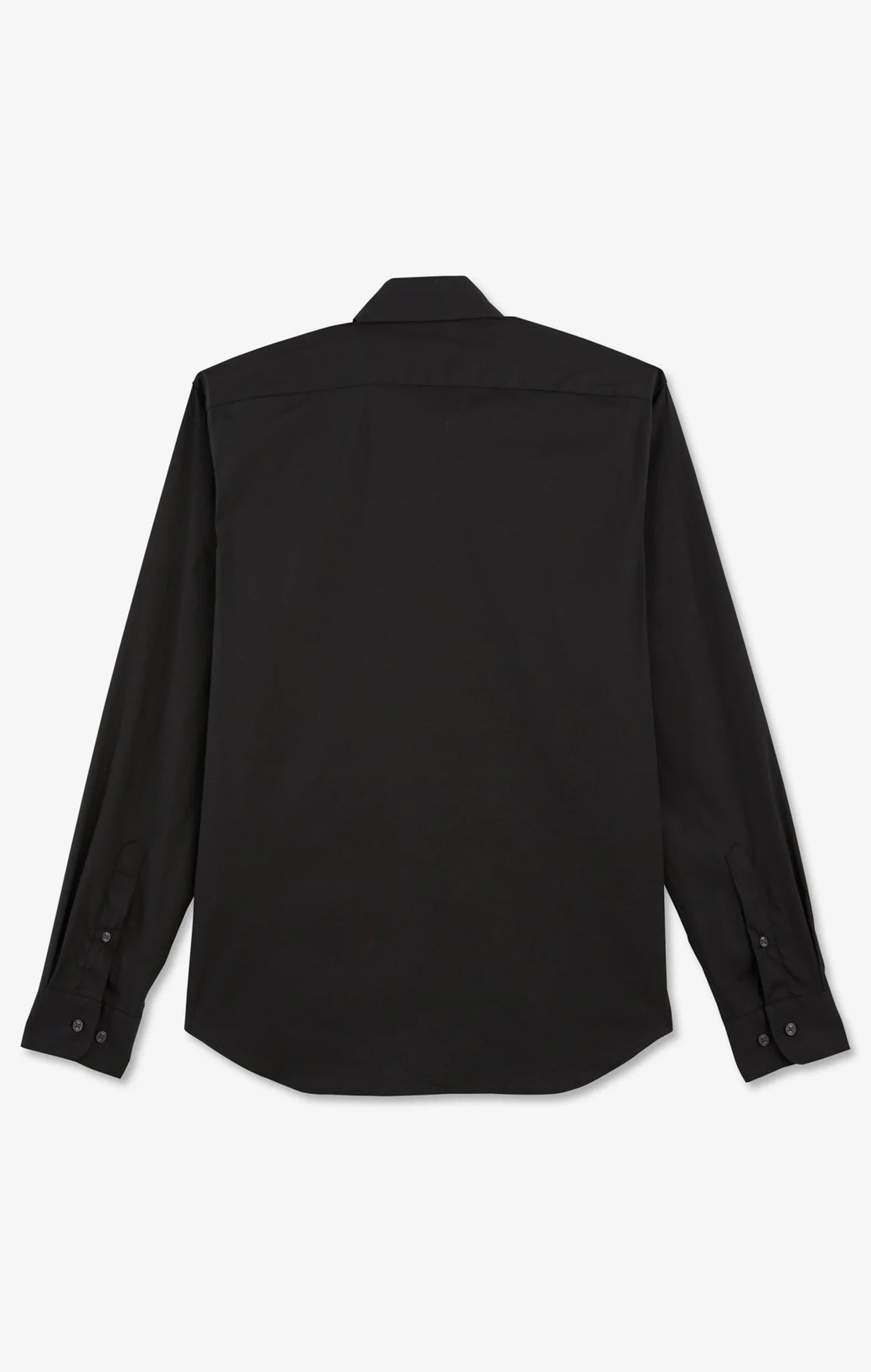 Chemise noir slim en popeline stretch - Image 4