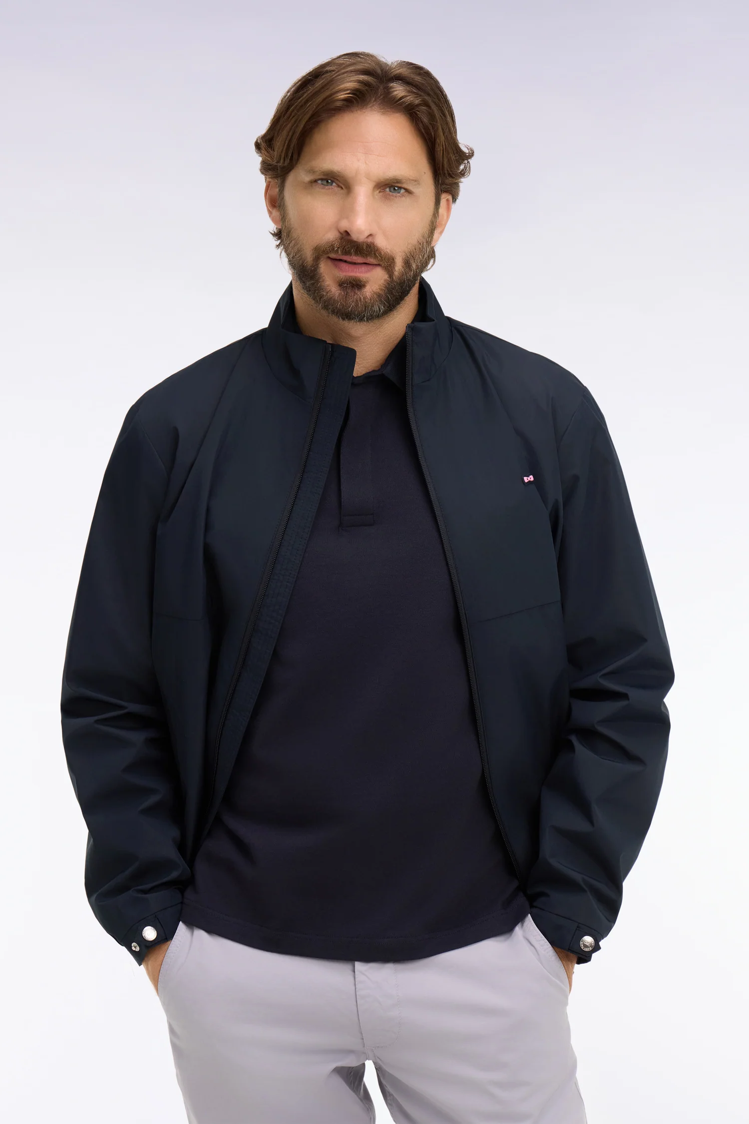 Coupe-vent en nylon marine - Image 3