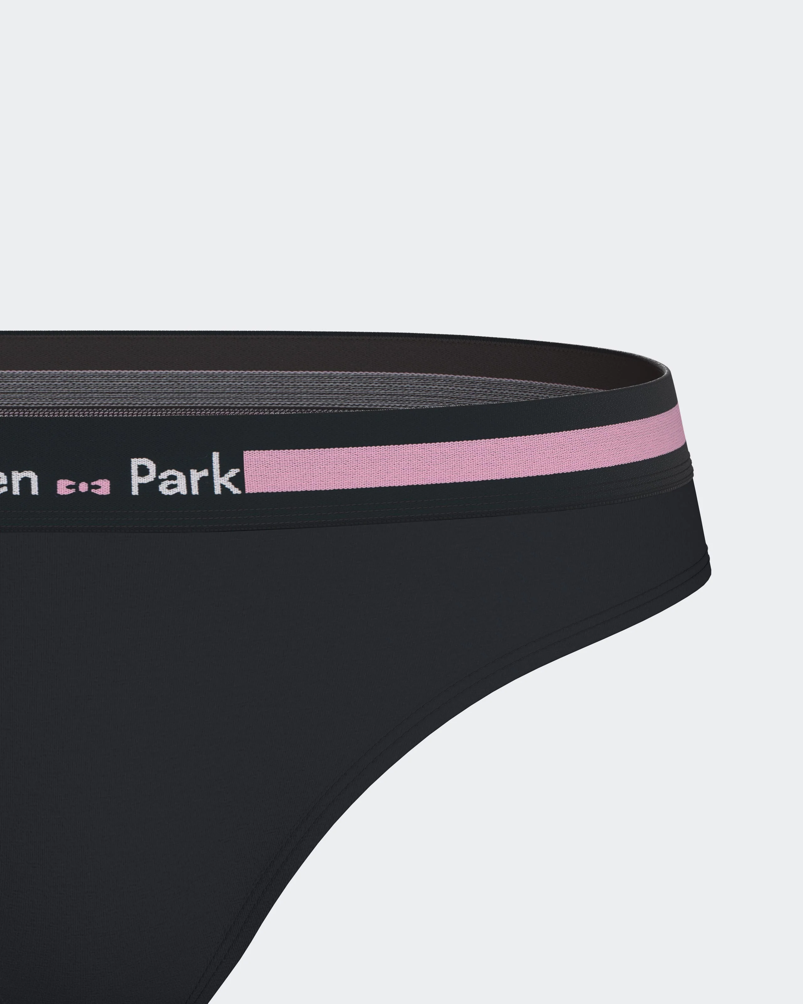 Culotte tanga en coton stretch marine - Image 2