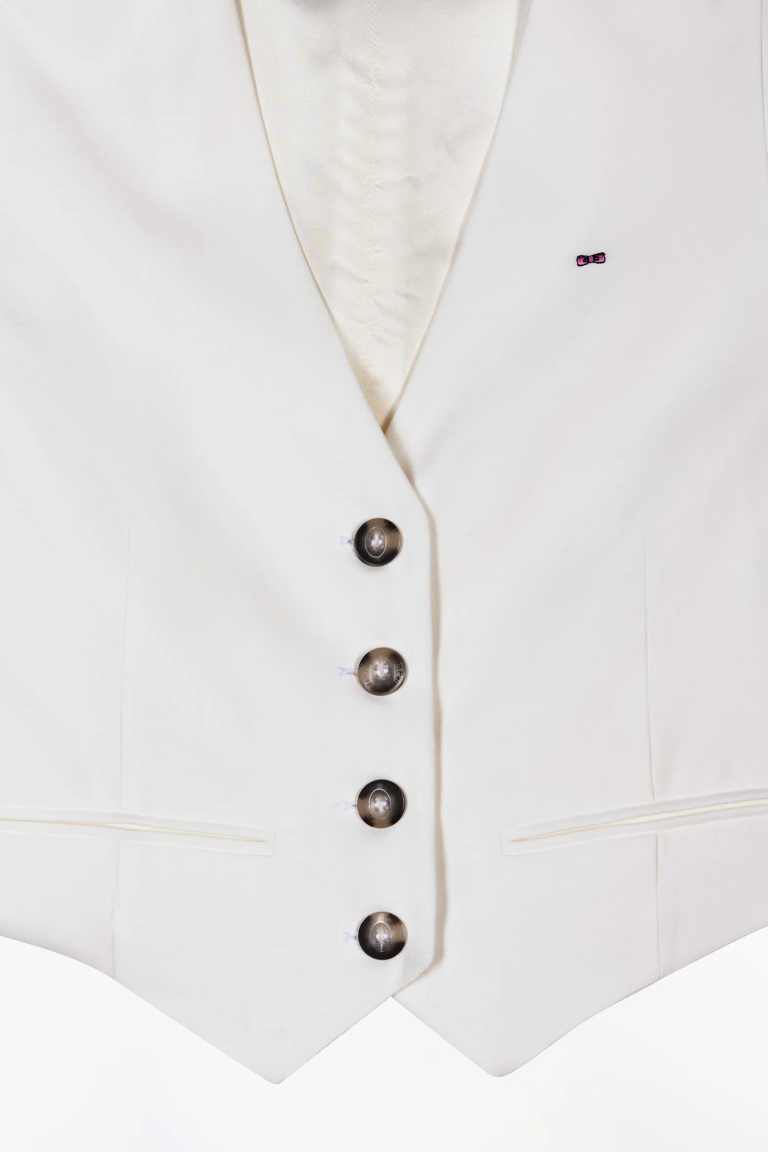Gilet de costume fluide écru - Image 5