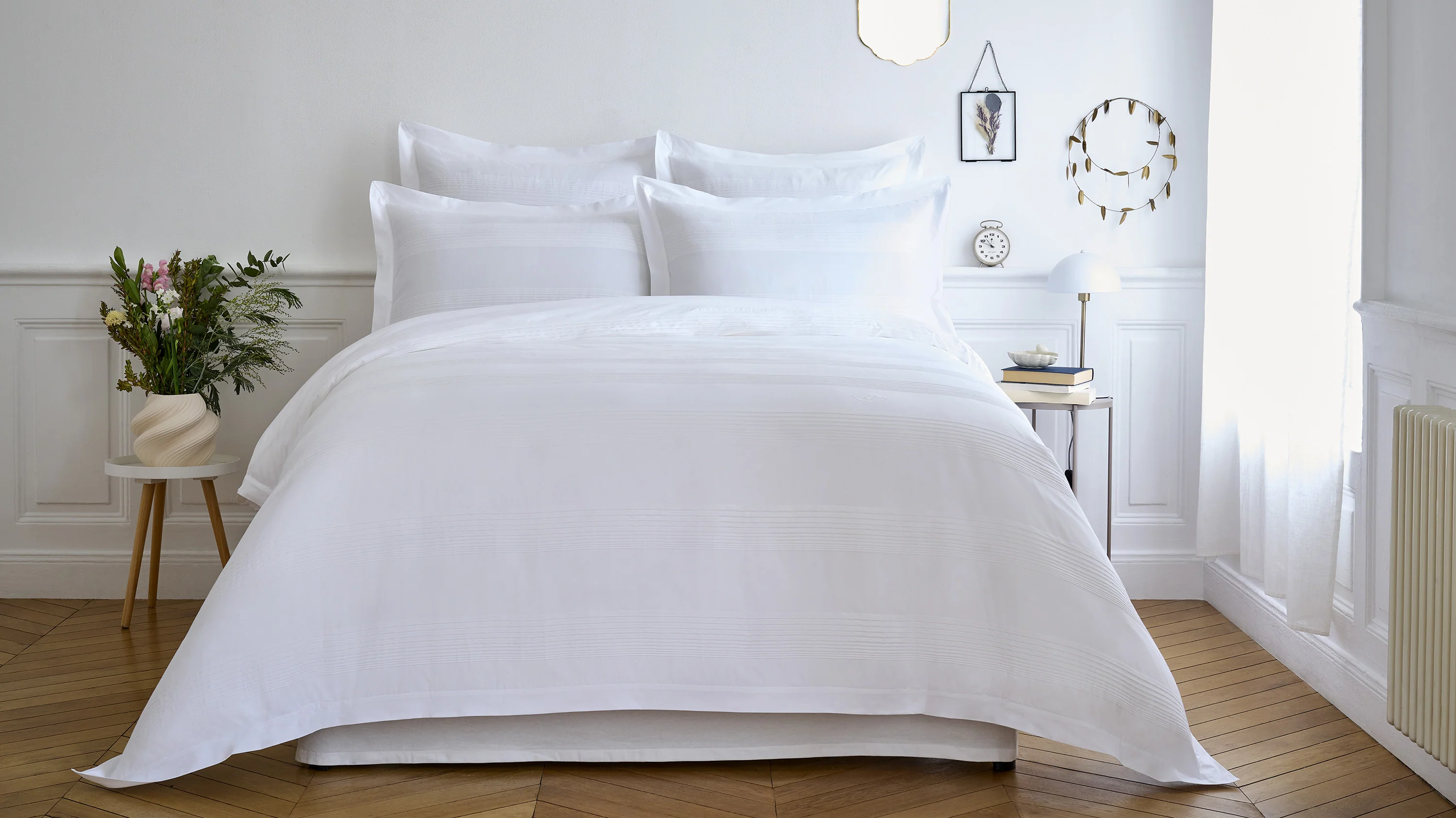 Housse de couette en percale de coton blanche - Image 3