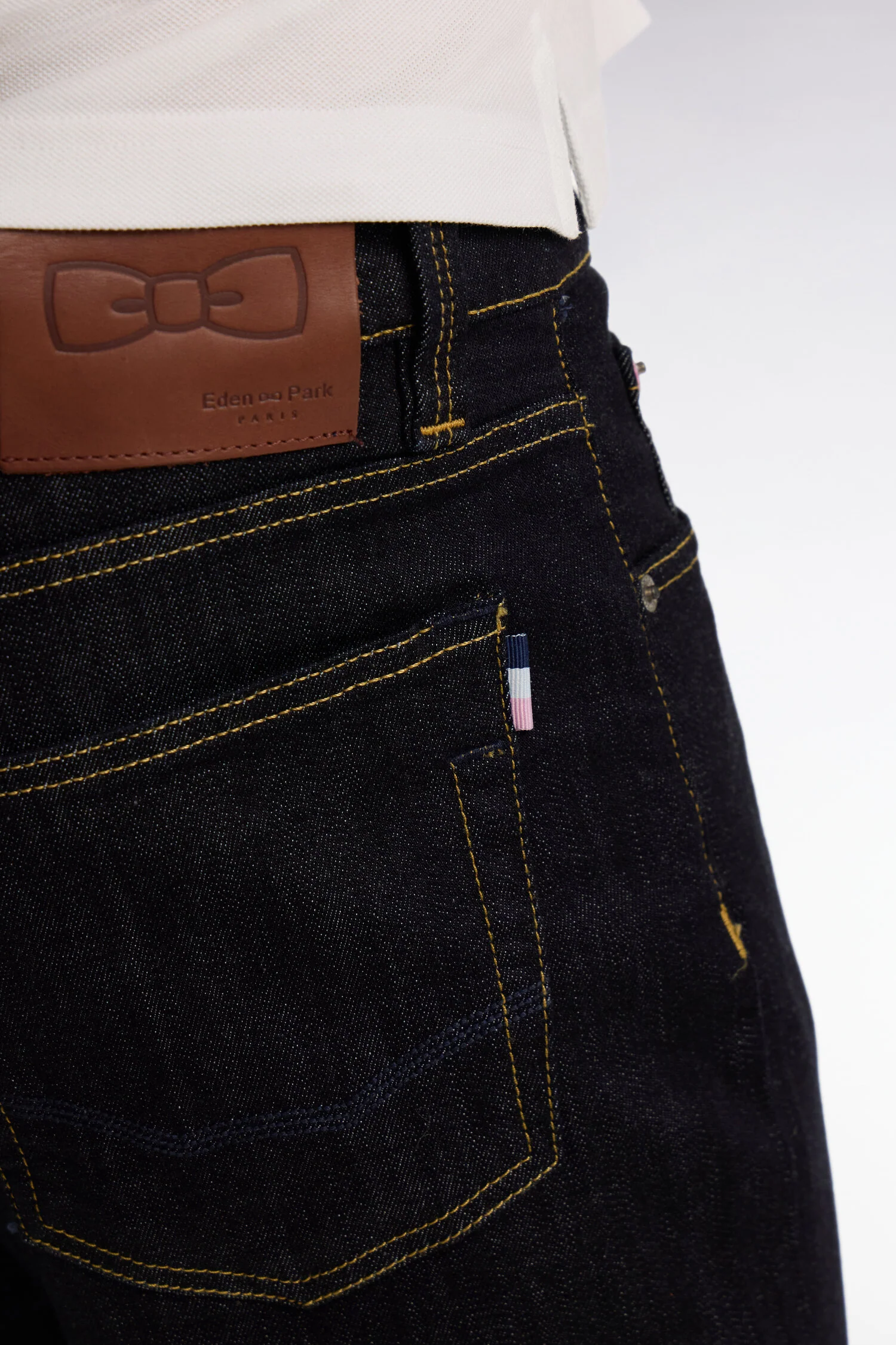 Jean bleu marine en coton extensible - Image 6