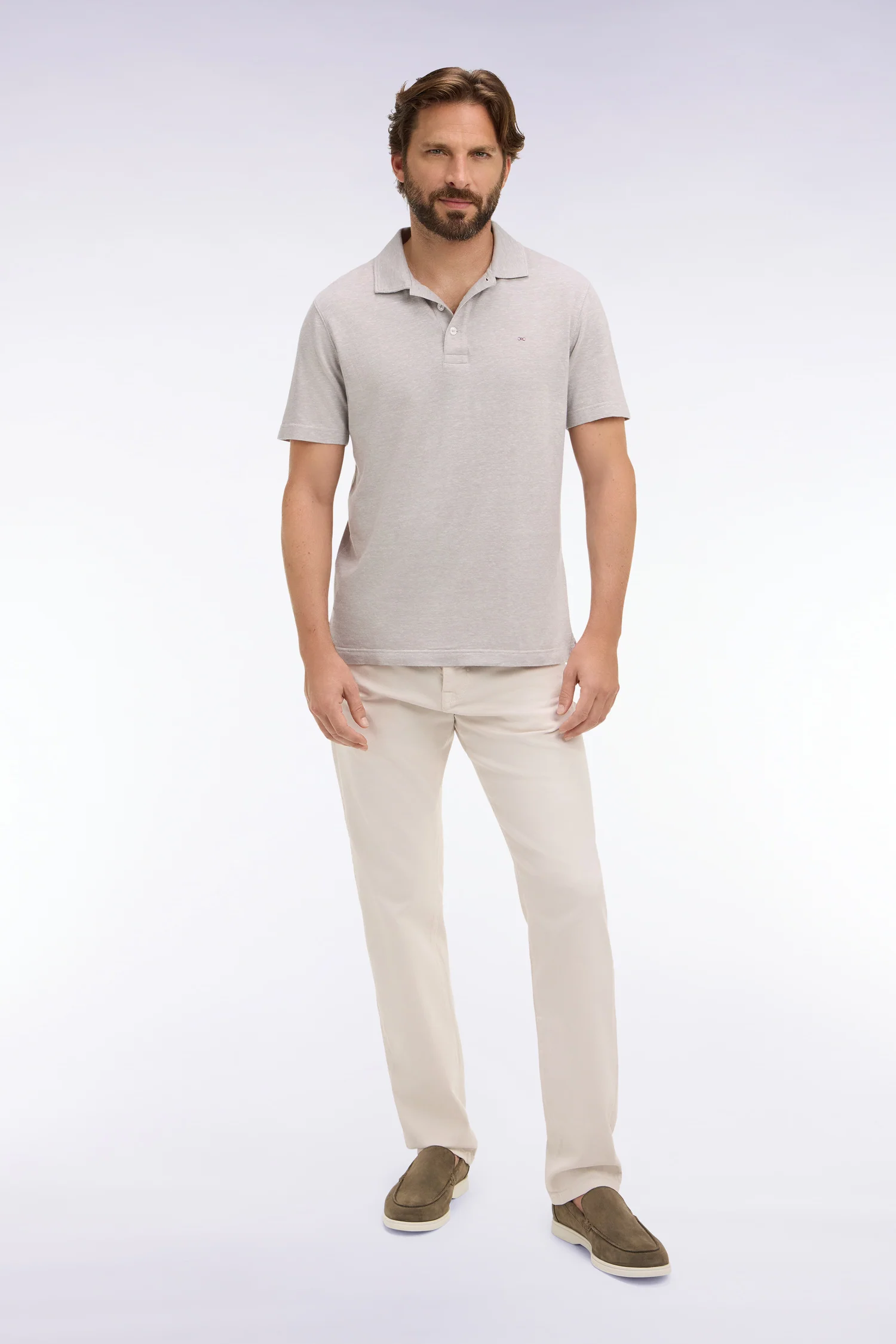 Jean en denim stretch écru coupe regular - Image 3