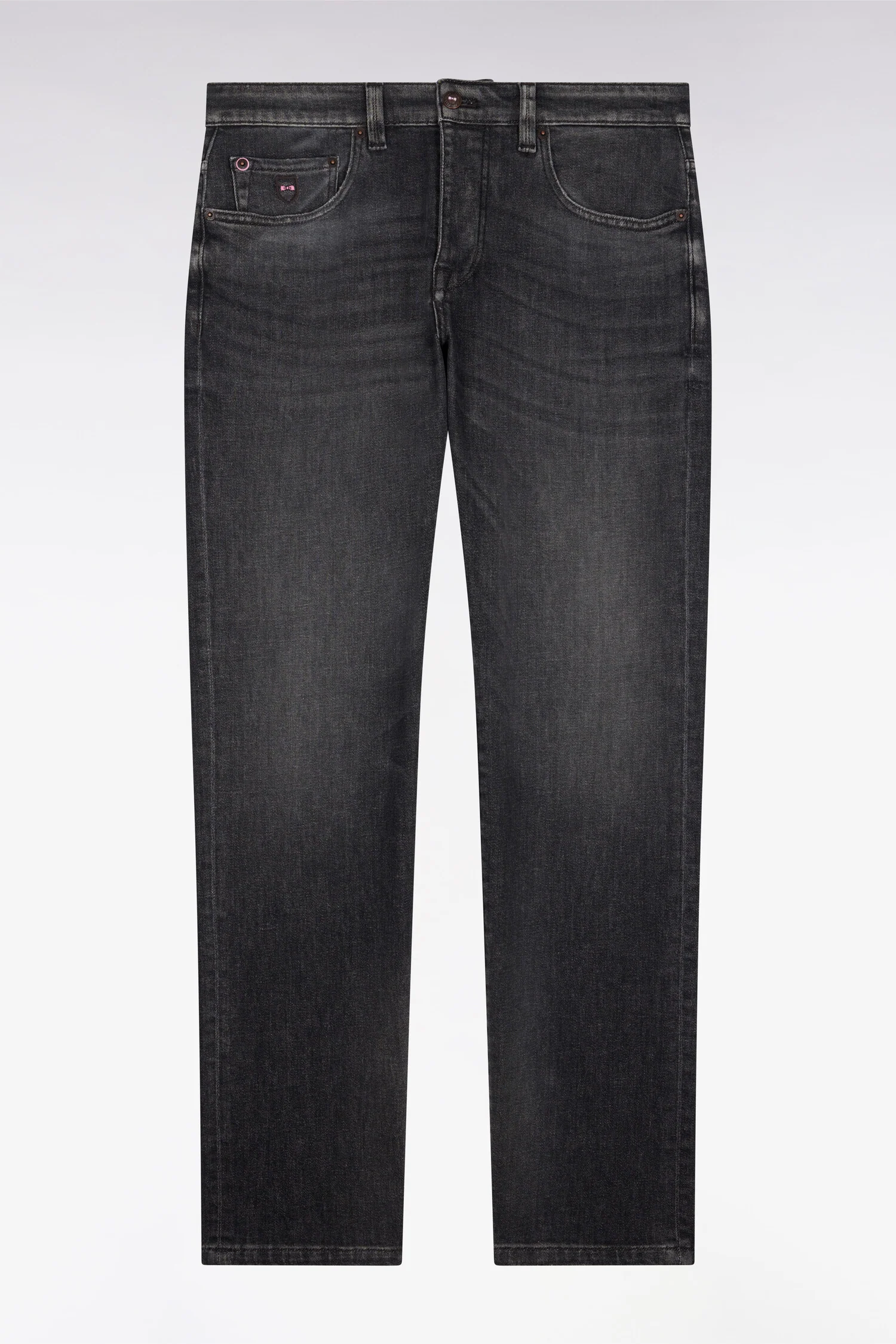 Jean en denim stretch gris foncé coupe regular - Image 2