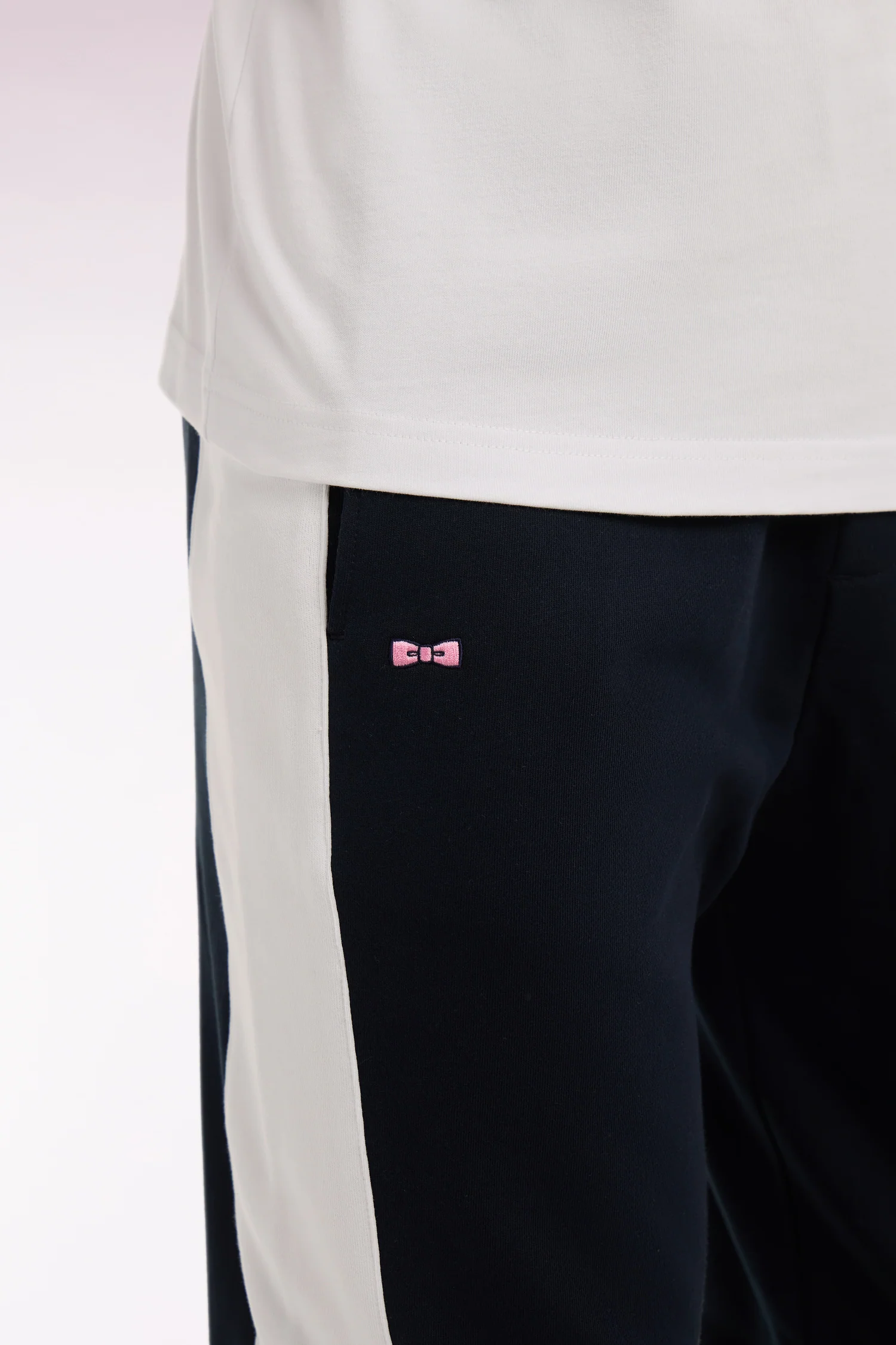 Jogging en molleton coton colorblock marine coupe regular - Image 4