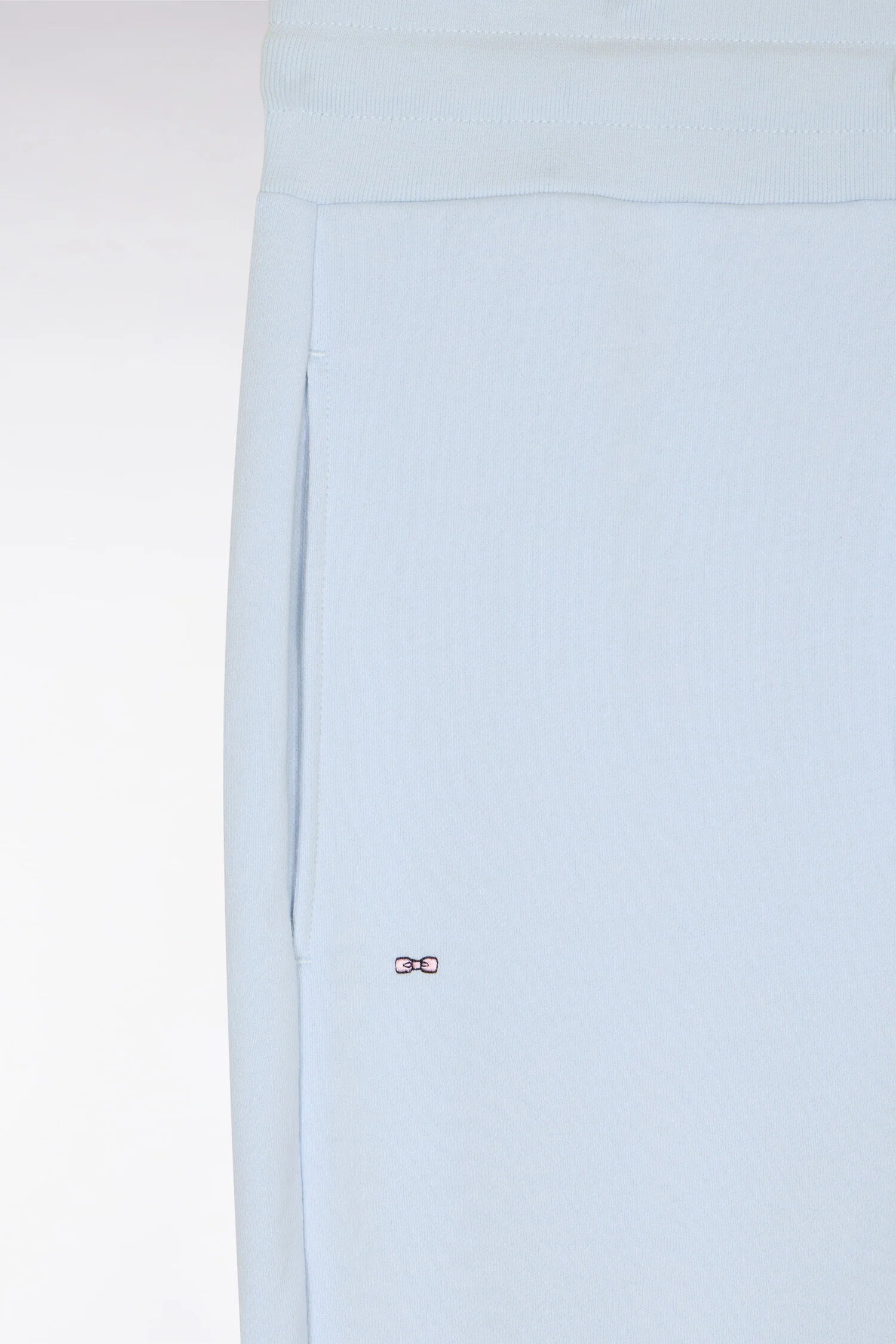 Jogging uni en molleton coton ciel coupe regular - Image 6